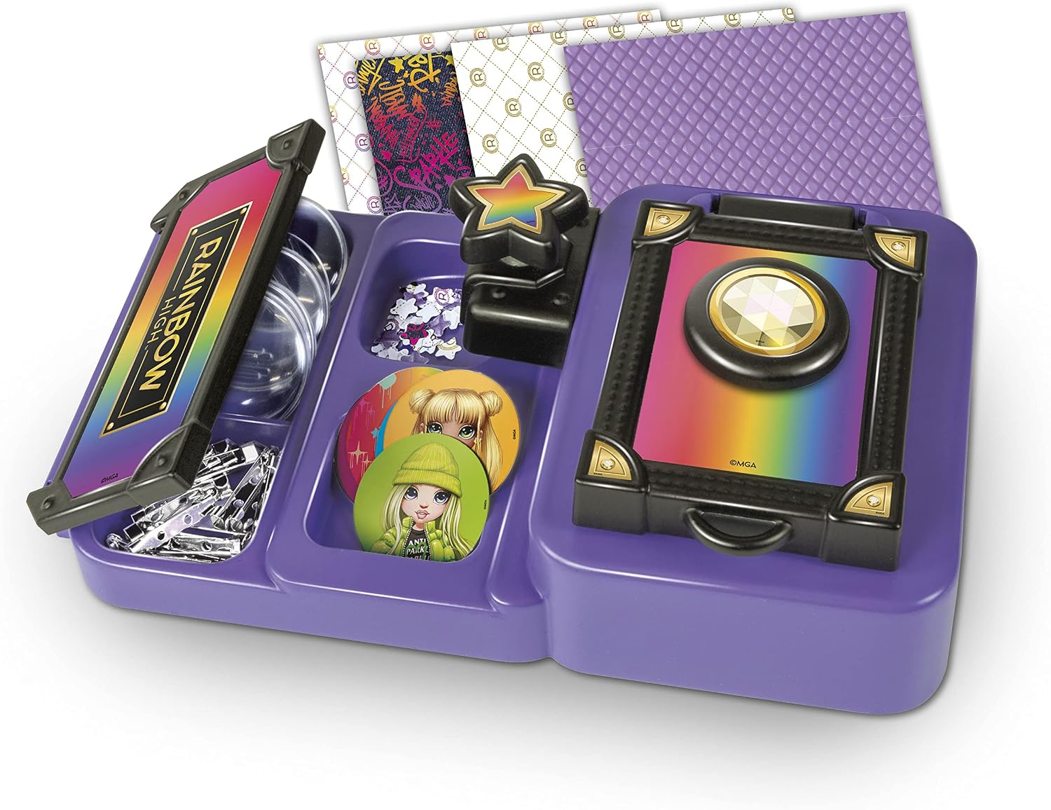 Detalle 2 de Clementoni 18726 Rainbow High pinmachine voor gepersonaliseerde speldjes