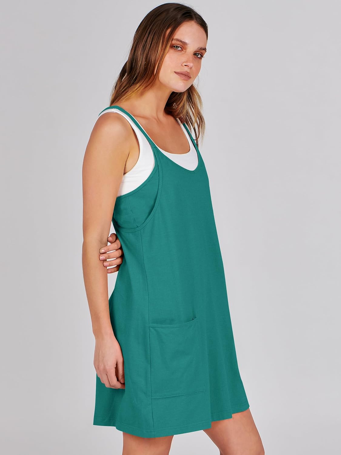 Thumbnail 3 de ANRABESS Women Athletic Dress Summer Tennis Mini Romper with Built-In Shorts (XS–XXL)