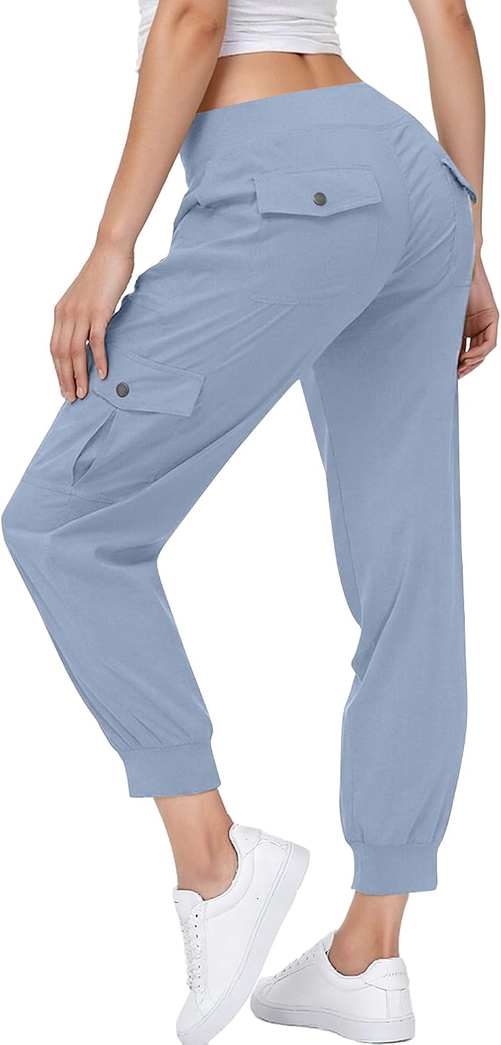 Thumbnail 6 de KISSMODA women’s lightweight hiking cargo joggers with elastic waistband