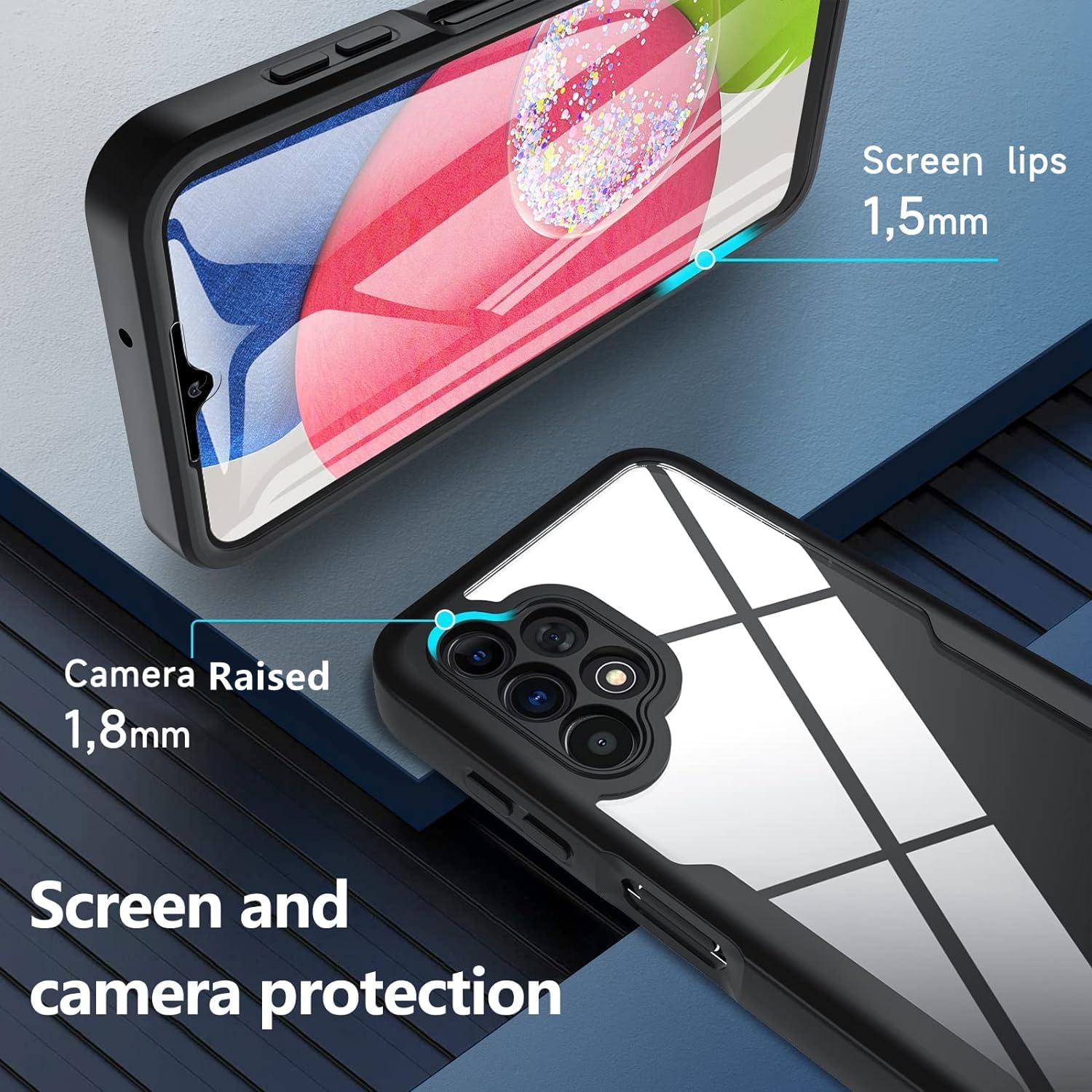 Thumbnail 2 de Hensinple Hülle für Samsung Galaxy A13 4G – 360° Rundumschutz mit integriertem Displayschutz