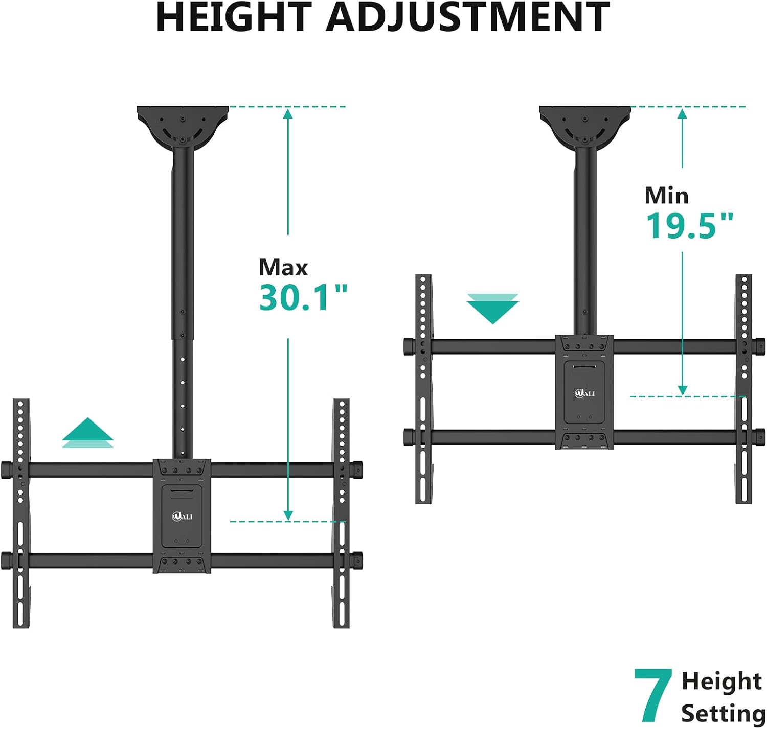 Detalle de WALI Ceiling TV Mount for 37–80-Inch TVs