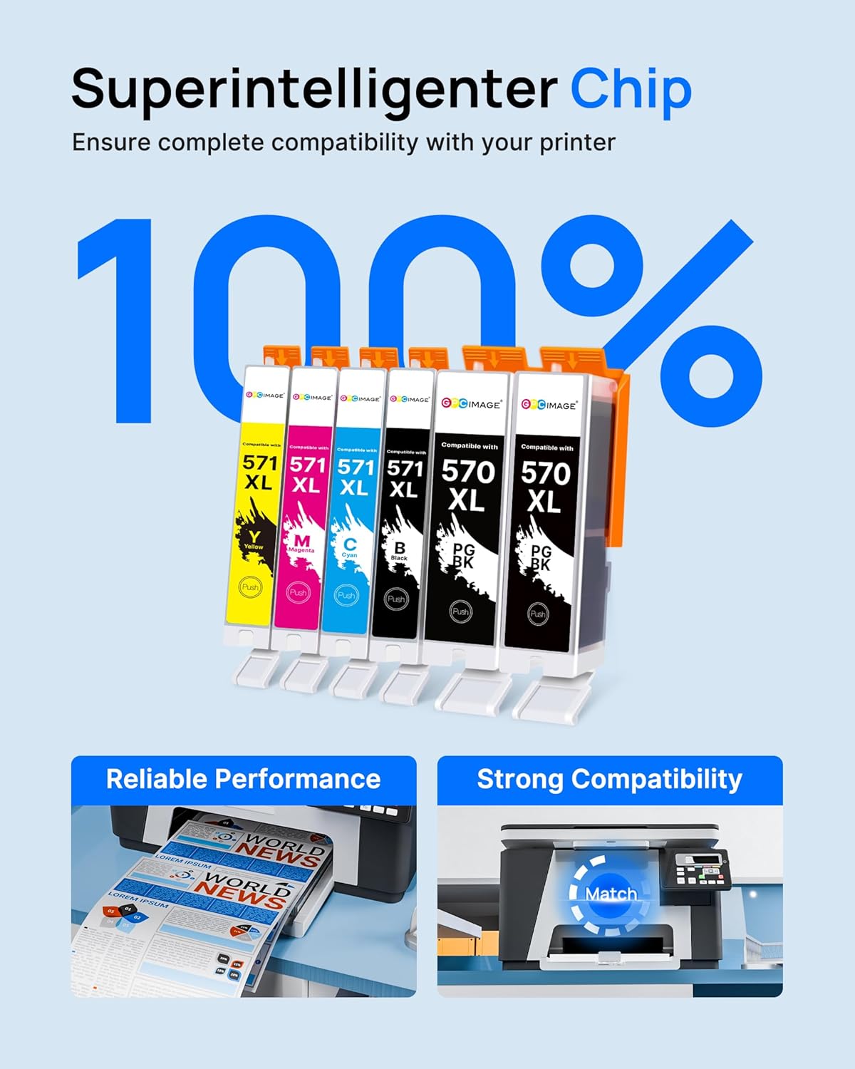 Thumbnail 5 de GPC Image PGI-570XL CLI-571XL 6-pack ink cartridges 🖨