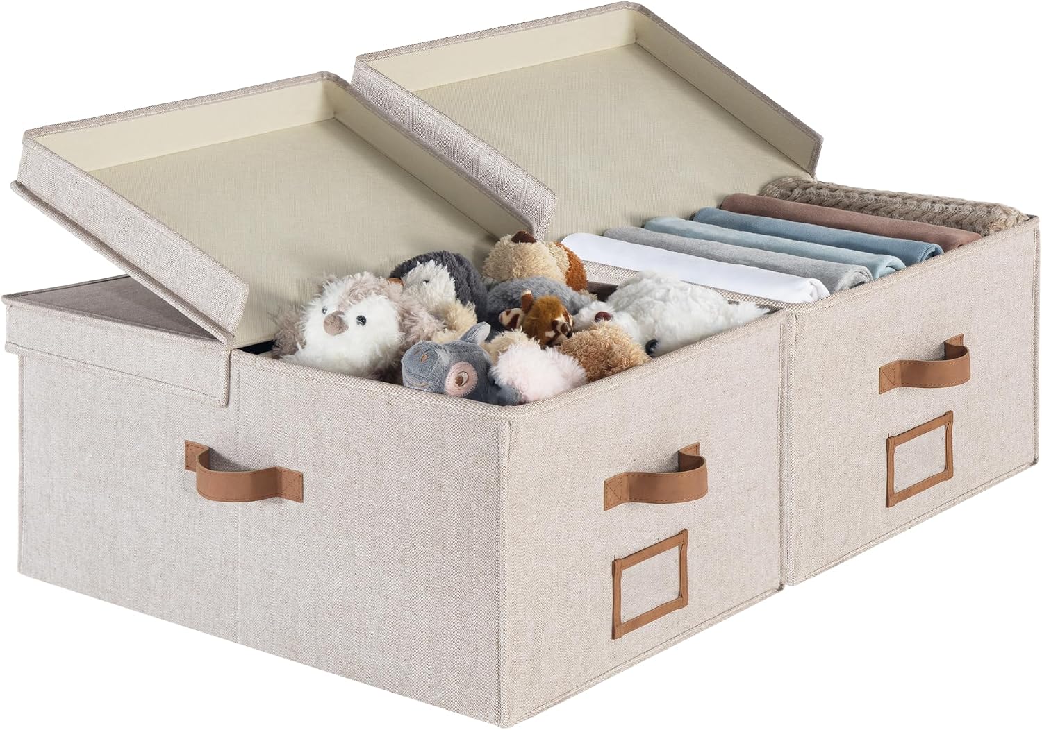 Detalle de StorageWorks extragroße Aufbewahrungsbox mit Deckel – 55 Liter, 2er-Set