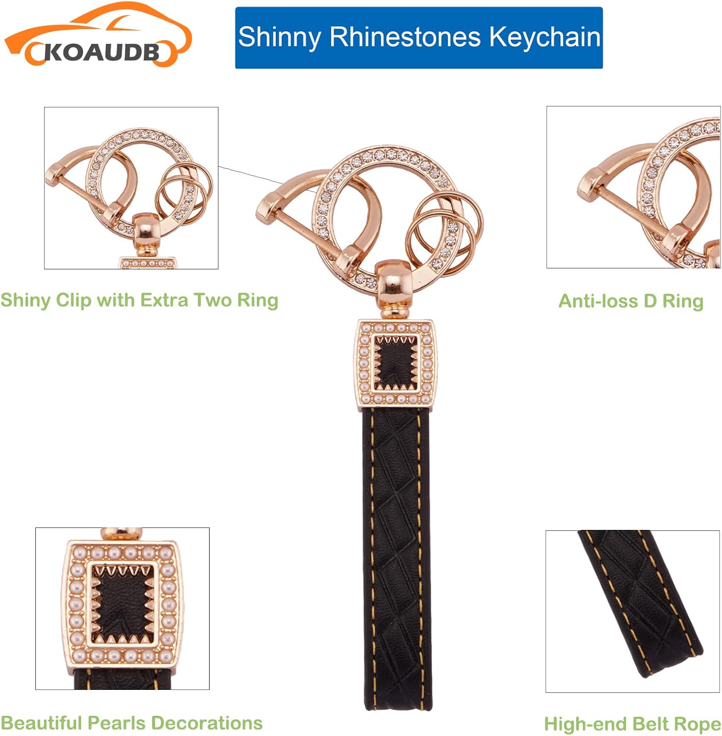 Thumbnail 4 de Koaudb Mercedes-Benz 3-Button Key Cover with Leather Lanyard and TPU Shell
