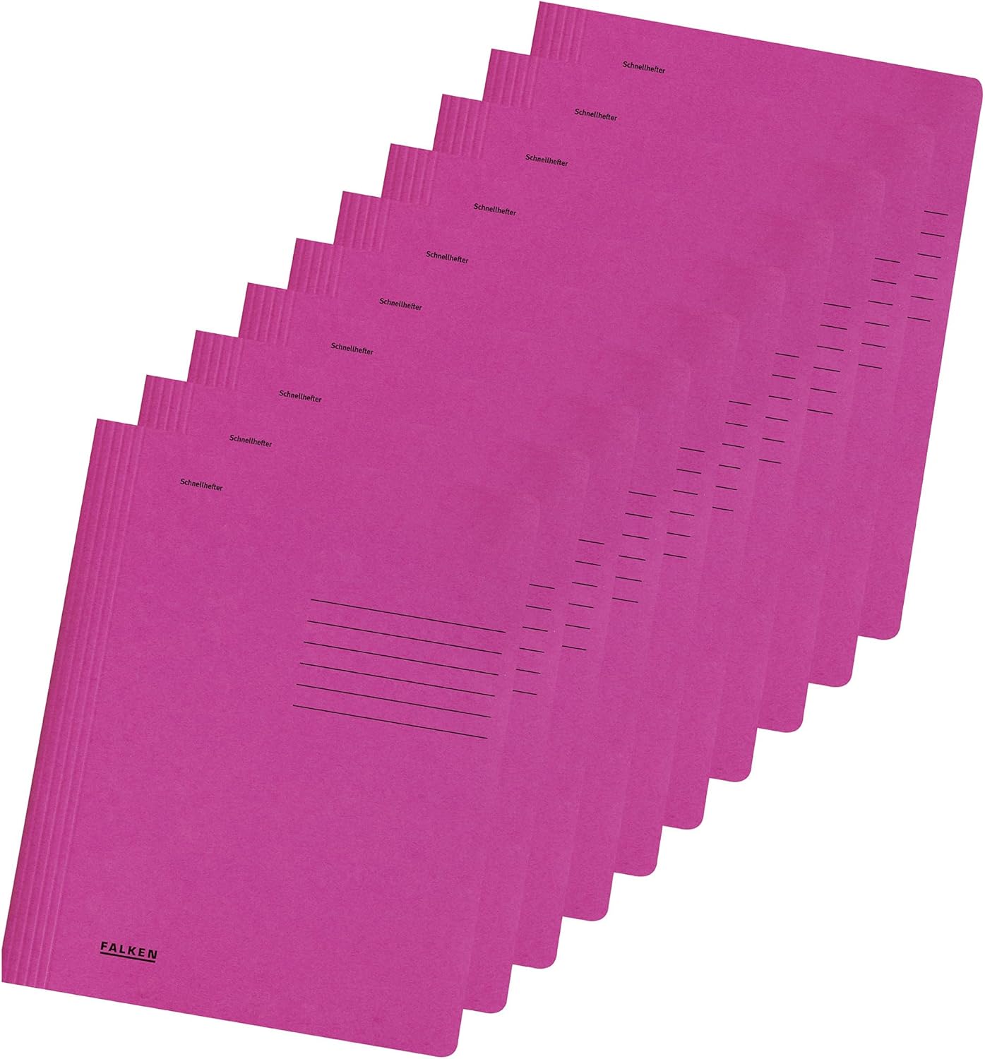 Thumbnail 4 de Original Falken Recycling-Schnellhefter DIN A4 Intensivfarbe pink – 10er Pack
