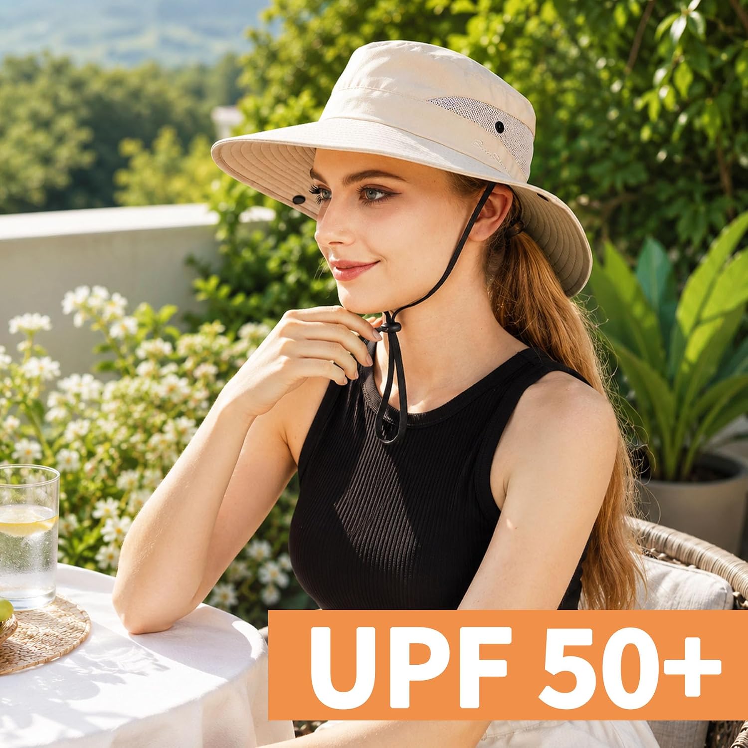Detalle 2 de NPJY Ponytail Sun Hat, UPF 50
