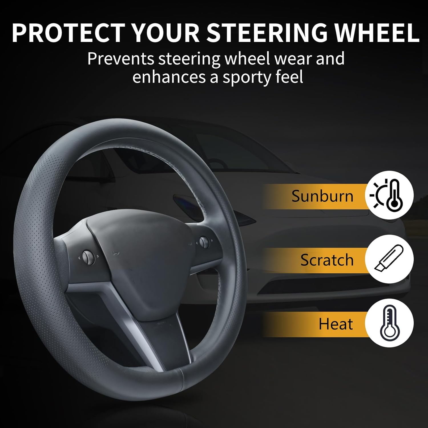 Thumbnail 5 de Uxcer Nappa Leather Steering Wheel Cover 2026