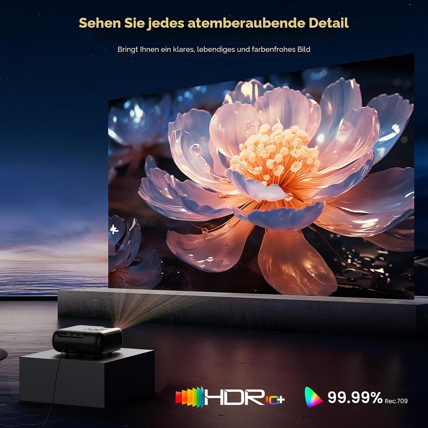 Detalle 1 de X6 Mini Beamer WLAN Bluetooth 1080p