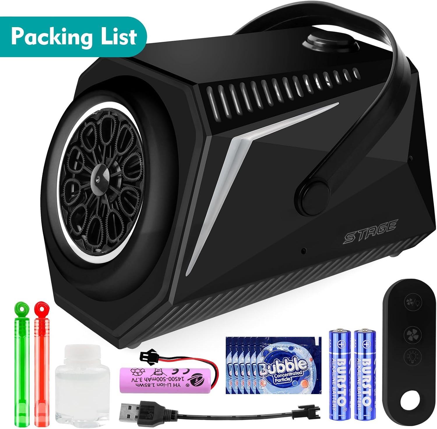 Thumbnail 3 de Bubble Machine for Kids with Remote – Rechargeable LED Bubbles (15,000+ per minute)