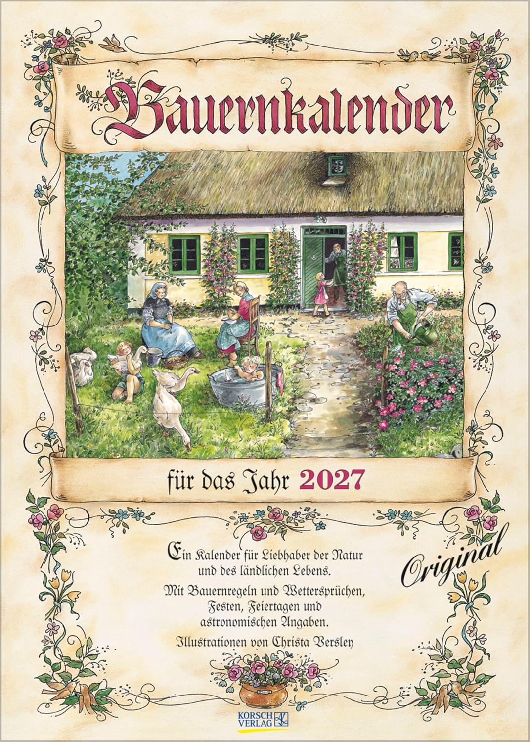 Detalle de Bauernkalender 2027 – kalendarz ścienny DIN A3 z przysłowiami i ilustracjami