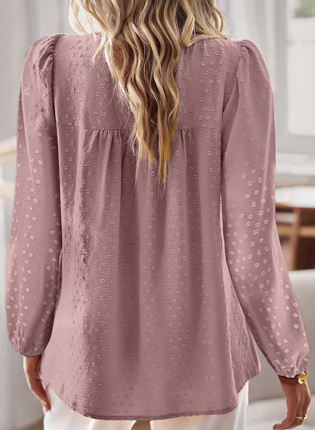 Thumbnail 2 de Falechay Boho long sleeve crewneck crochet lace top for women