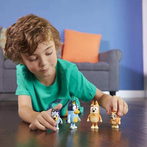 Detalle de Bluey Pack de 4 Figuras de la Familia (6,3–7,6 cm) – Bluey
