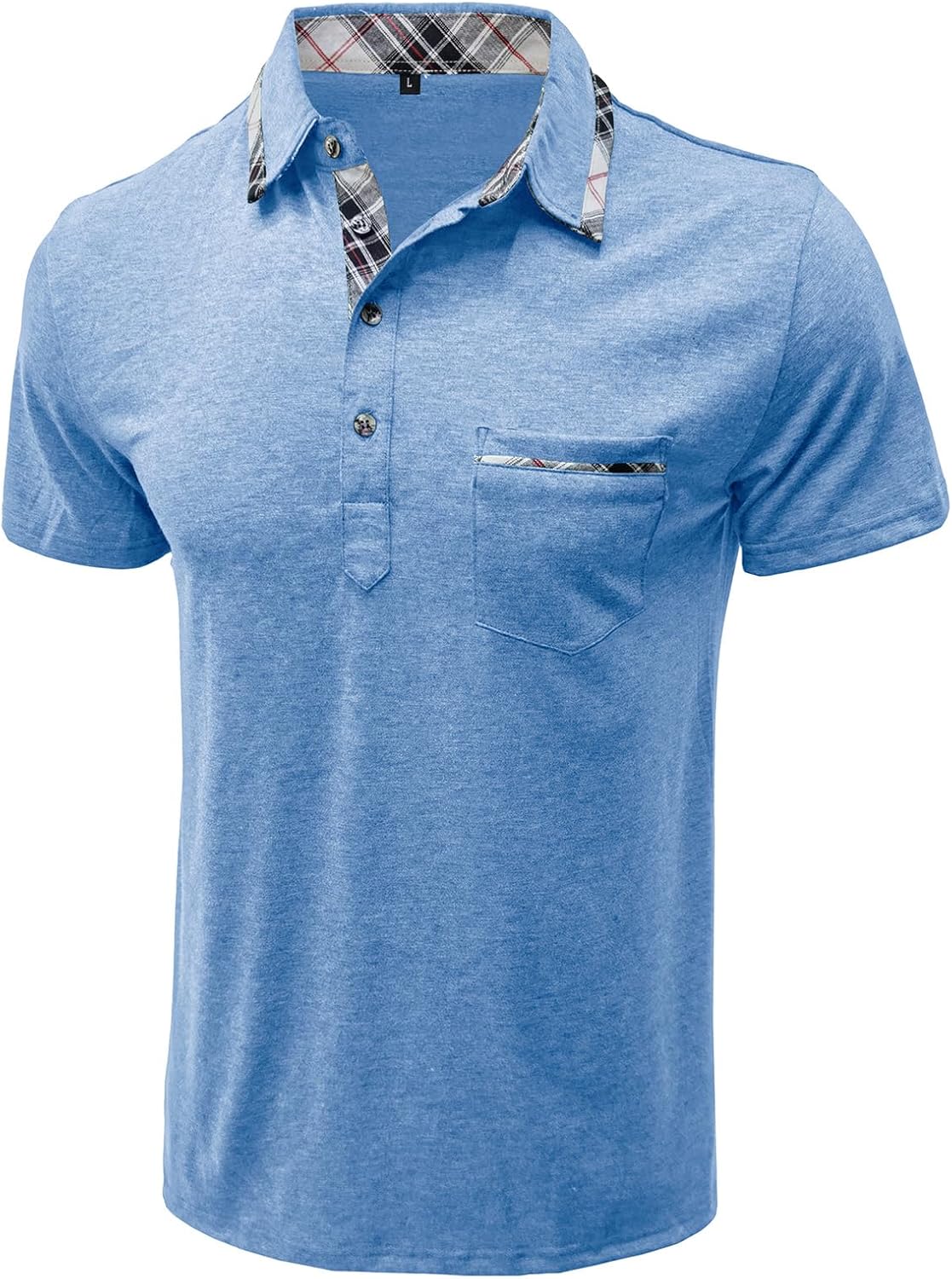 Thumbnail 2 de Comilaka Herren-Poloshirt Kurzarm mit Knopfleiste & Fronttasche – bequemes Golf- und Freizeit-Shirt