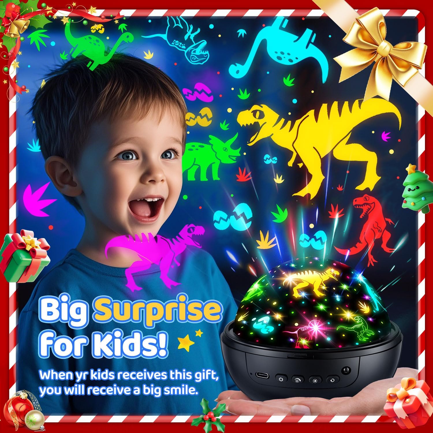Detalle de COOLNIGHT Night Light for Kids: 93 Lighting + 3 Films Star Projector