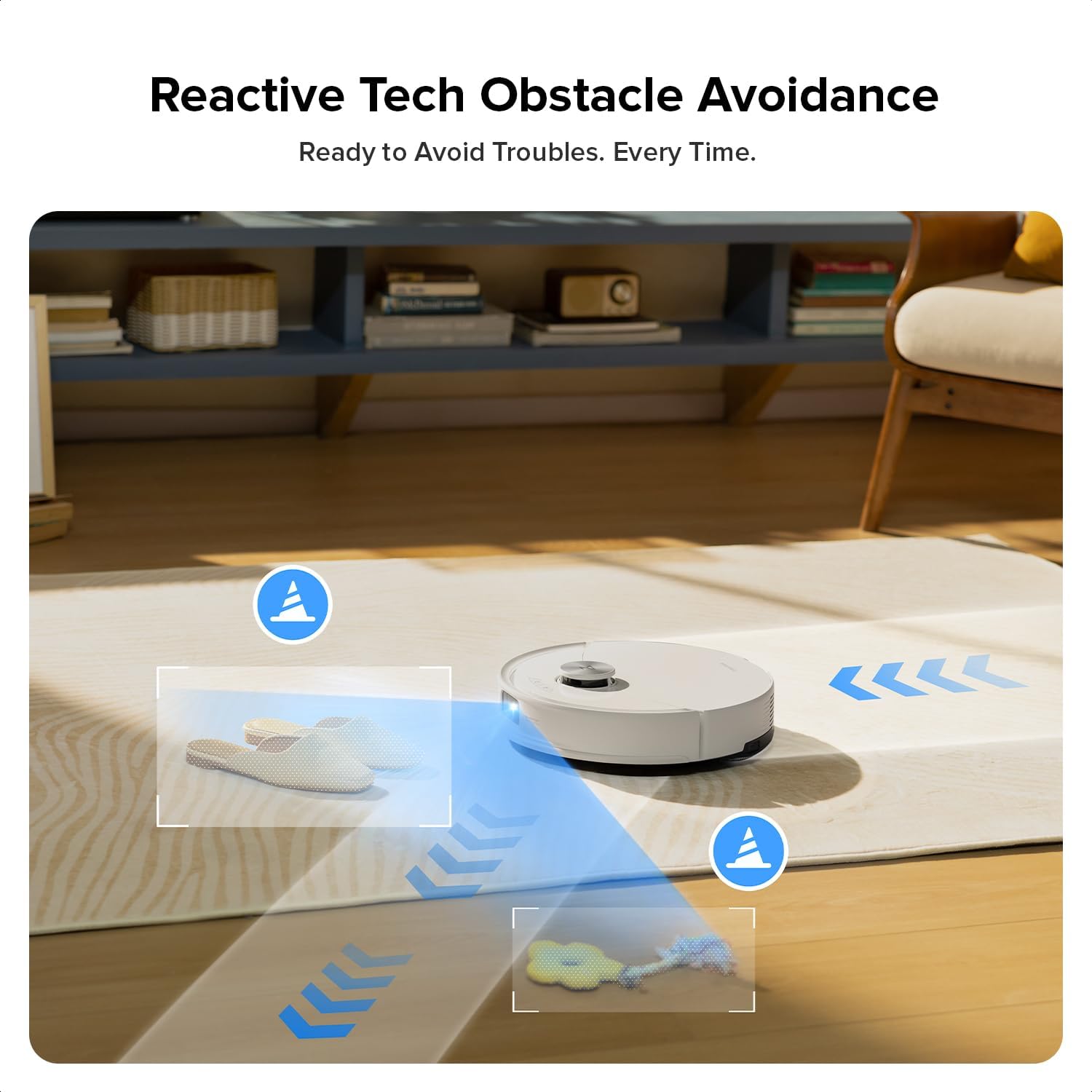 Detalle 2 de roborock Q10 S5 Robot Vacuum and Mop, 10,000 Pa Suction, Auto-Lifting Mop