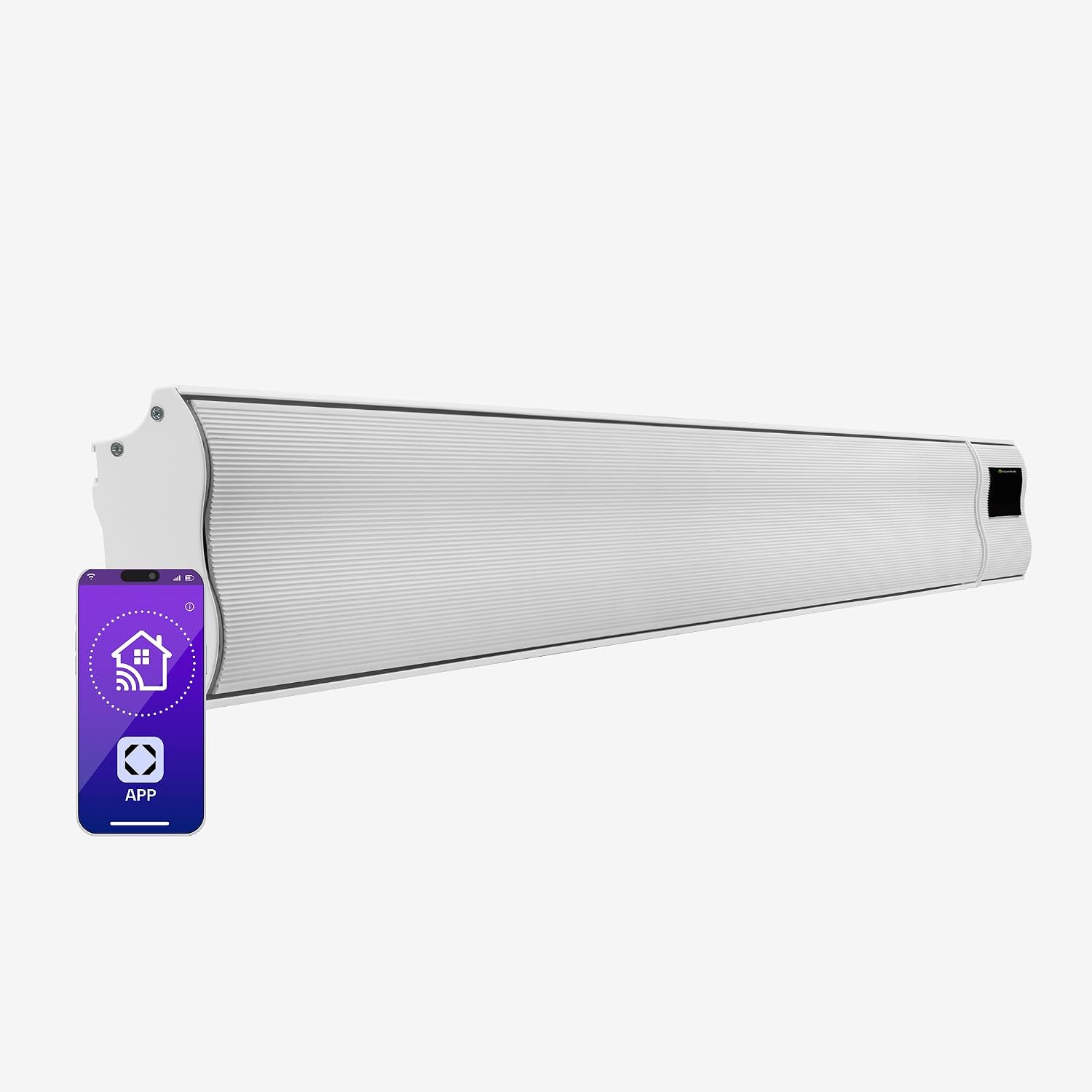 Detalle de Klarstein Cosmic Beam Smart infraroodstraler 2400 W met wifi, thermostaat en wand- of plafondmontage