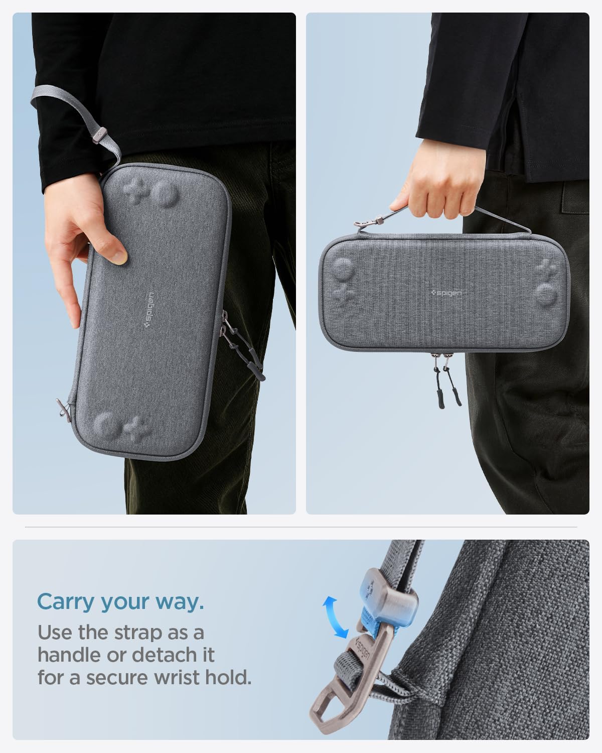 Thumbnail 6 de Spigen Klasden 2 : pochette de rangement pour Nintendo Switch 2 (2025) – gris charbon