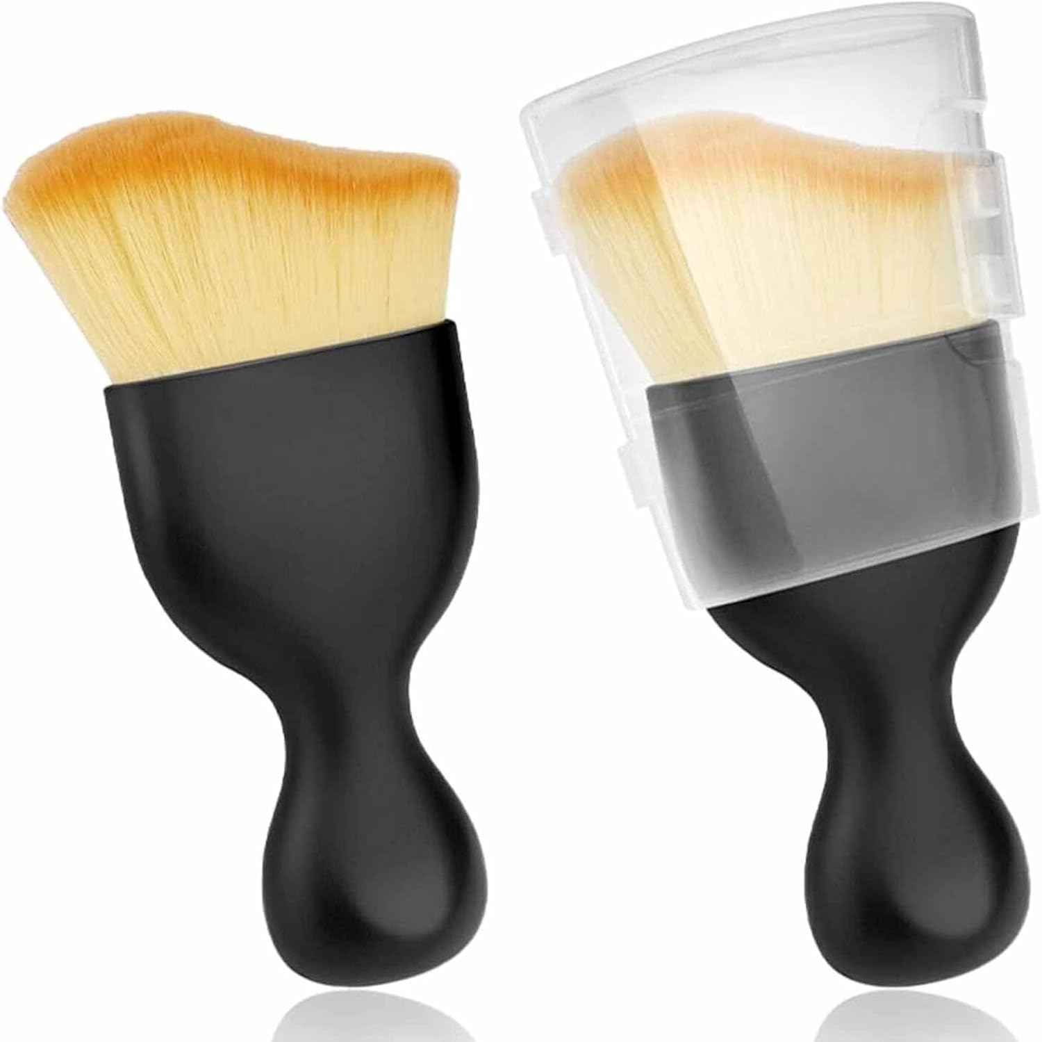 Detalle de BOHUIMYI 2-Pack Car Interior Dust Sweeping Soft Brushes with Protective Lids