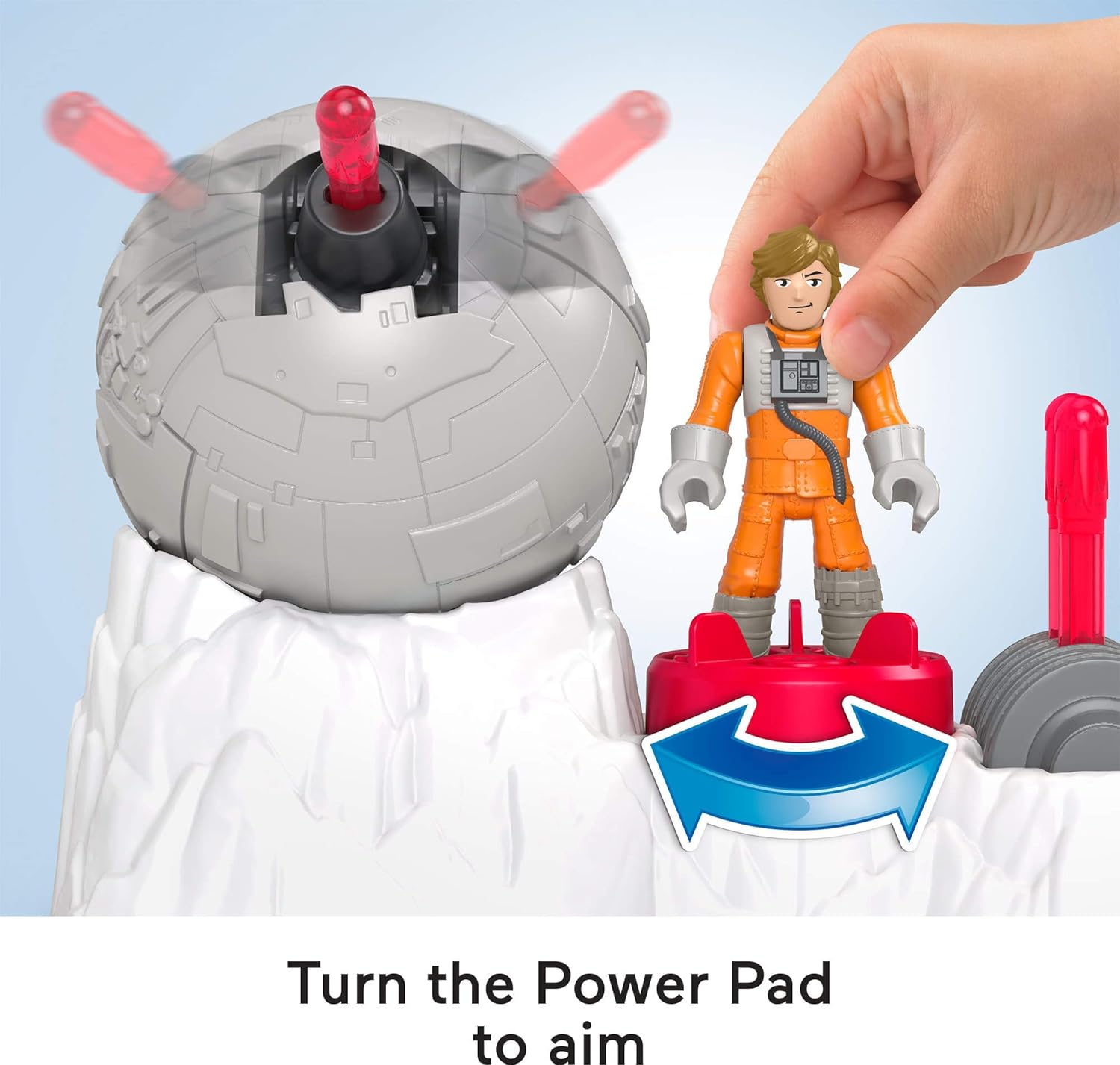 Thumbnail 3 de Fisher-Price Imaginext Star Wars Rebel Base Cannone Launcher con Luke Skywalker (chiave metallica) per bambini dai 3 anni