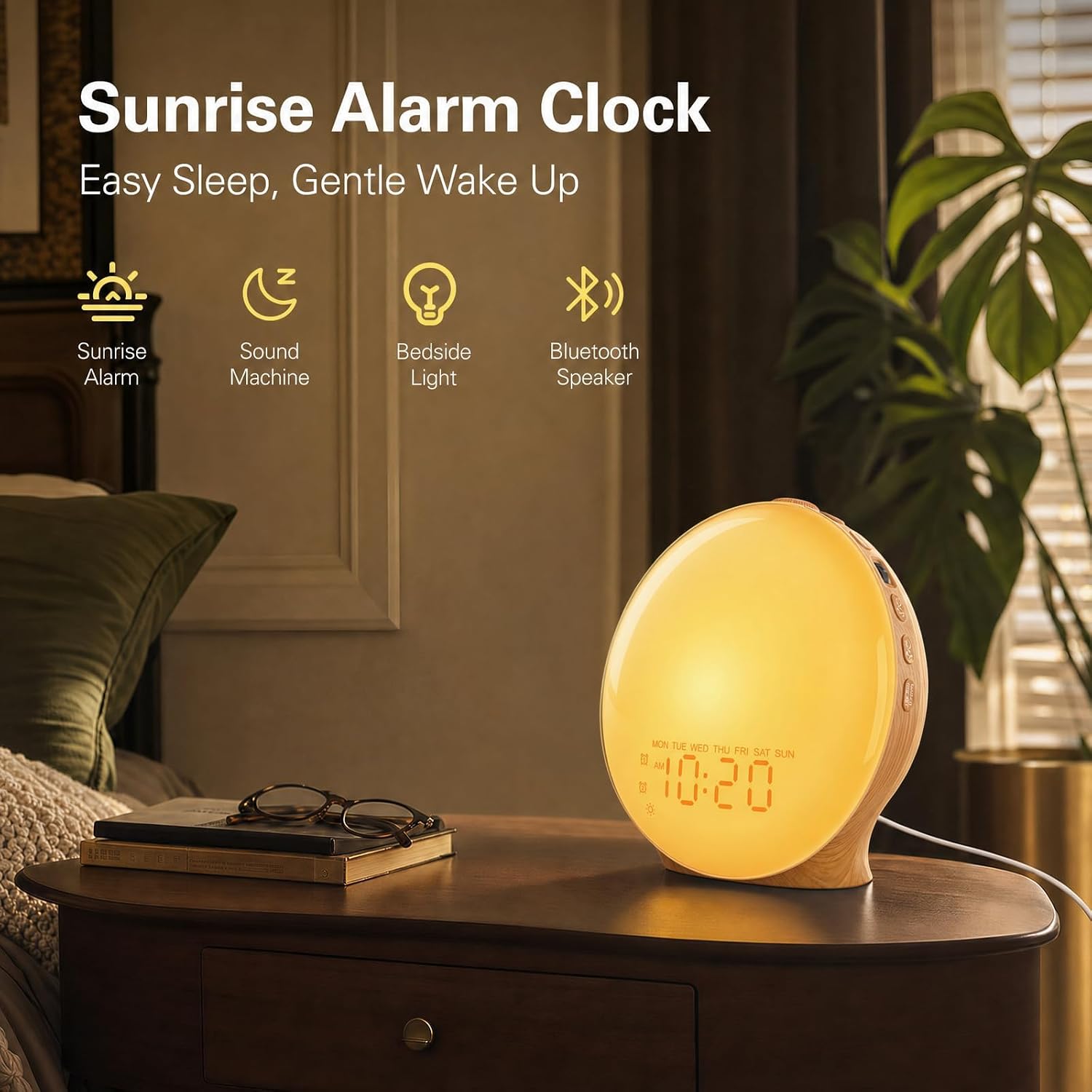 Thumbnail 6 de JALL K8 Sunrise Alarm Clock with Full-Screen Light, 25 Sounds and FM Radio