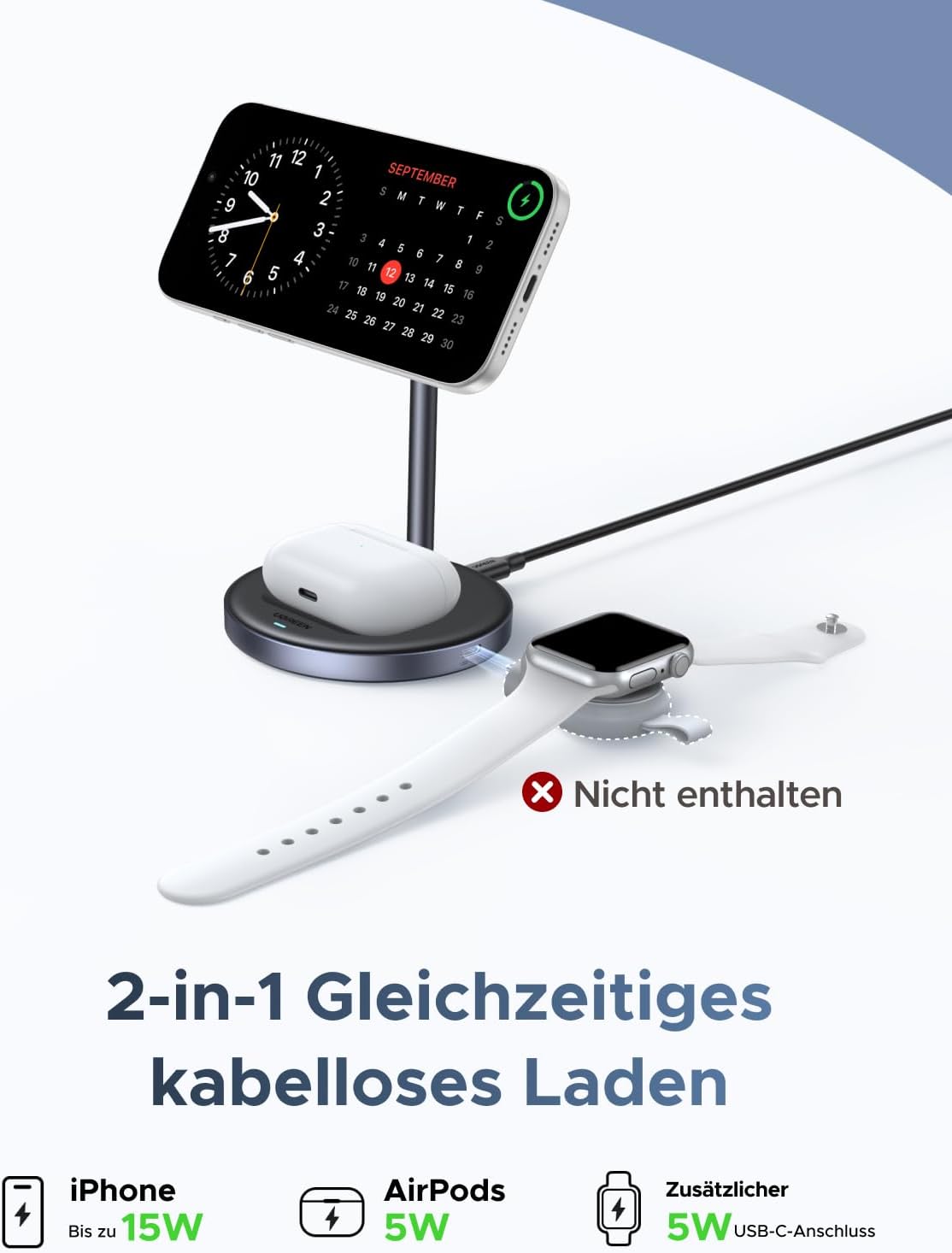 Thumbnail 2 de UGREEN Zapix Qi2 MagSafe Ladegerät 15W