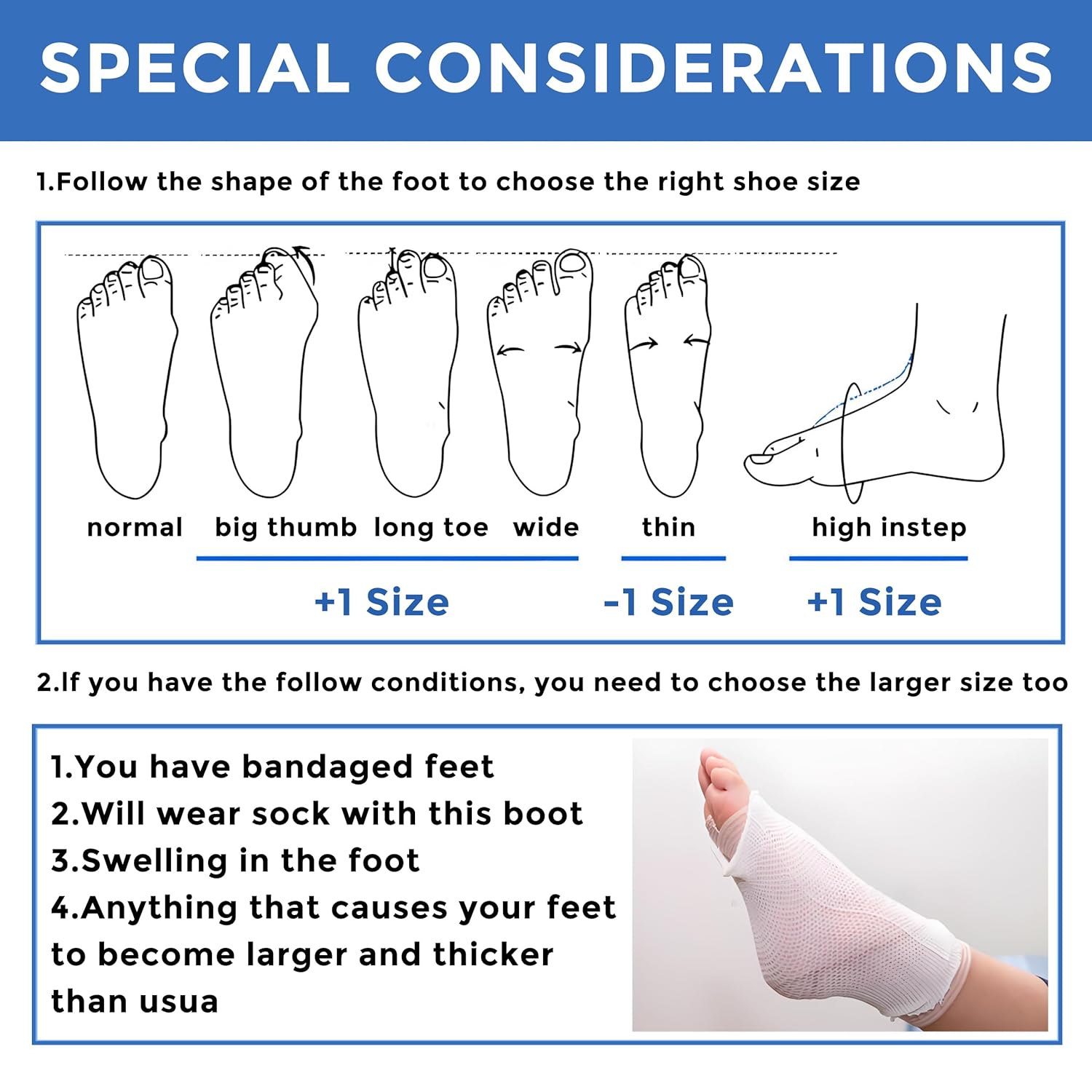 Detalle 2 de LAFUYSO Air Walking Boot – Short Cam Walker Medical Foot Brace for Fractures, Sprains & Joint Injuries