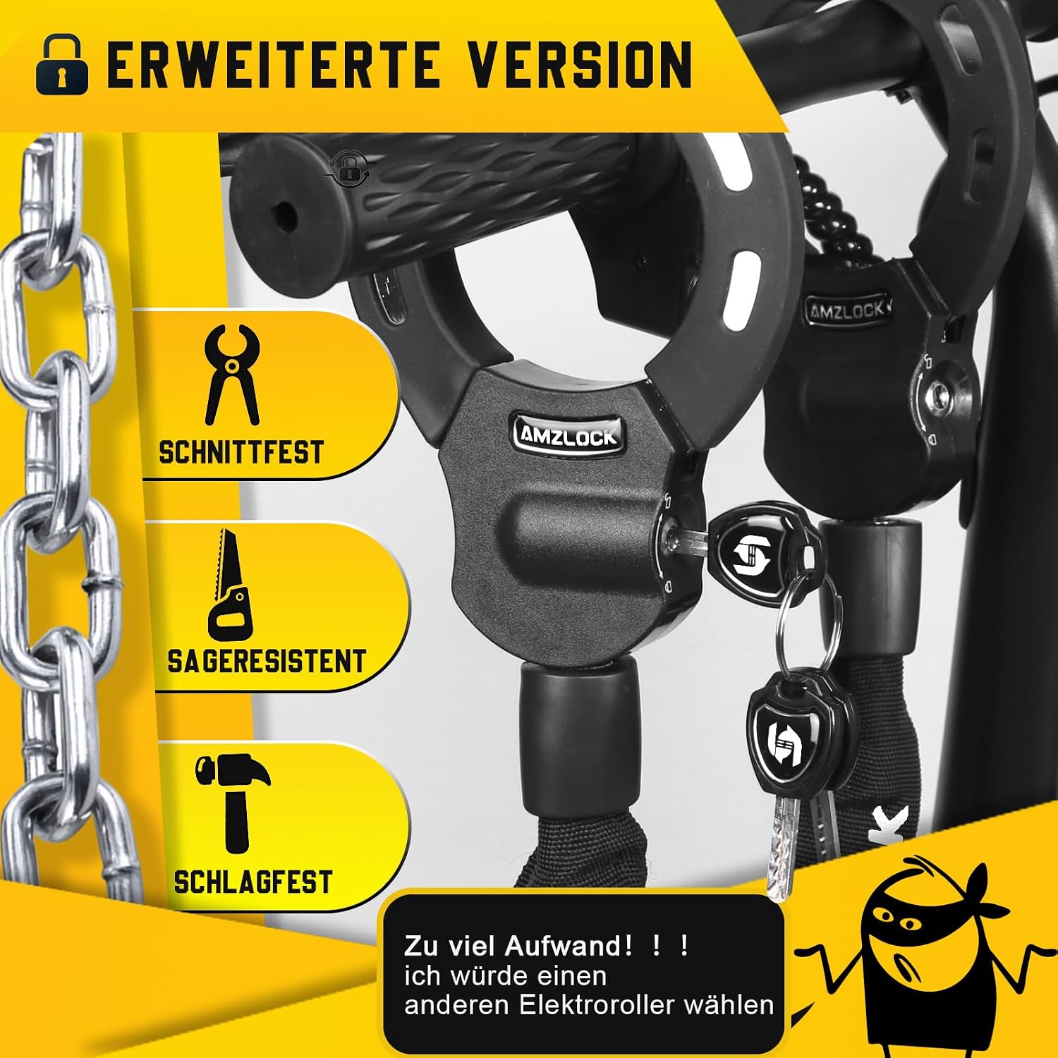 Detalle 2 de AMZLOCK E Scooter Schloss 75cm đ