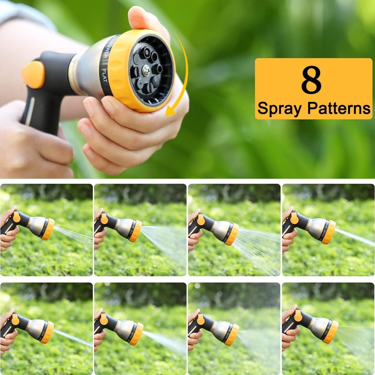 Thumbnail 3 de FANHAO Heavy Duty Metal Hose Spray Gun with Thumb Control and 8 Spray Patterns