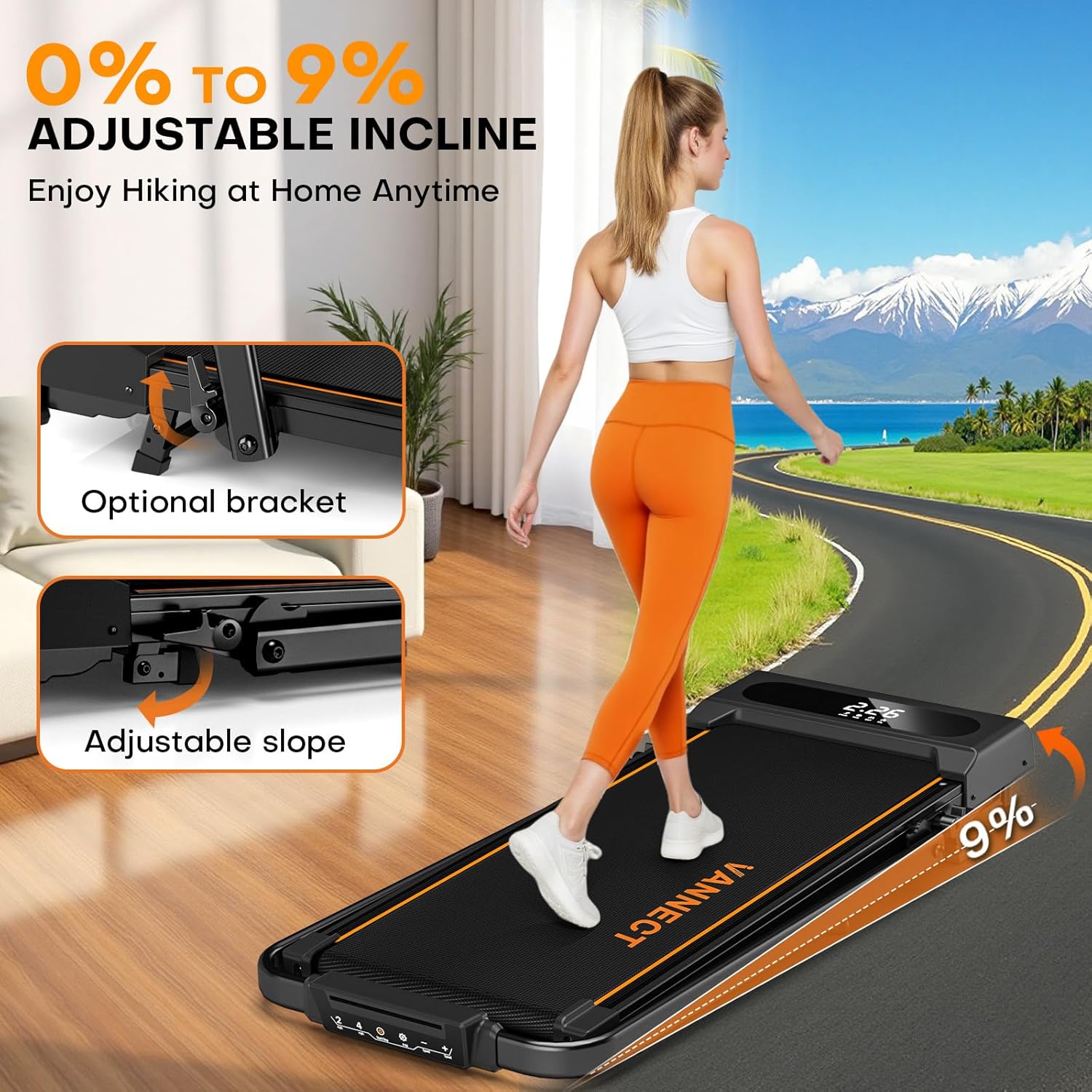 Detalle 2 de 6 in 1 Folding Treadmill 2.75HP 350lbs