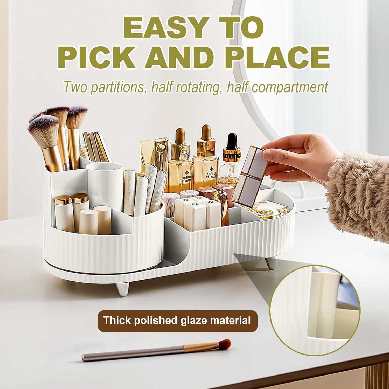 Thumbnail 5 de BULLA 360 Rotating Makeup Organiser — 2-in-1 storage
