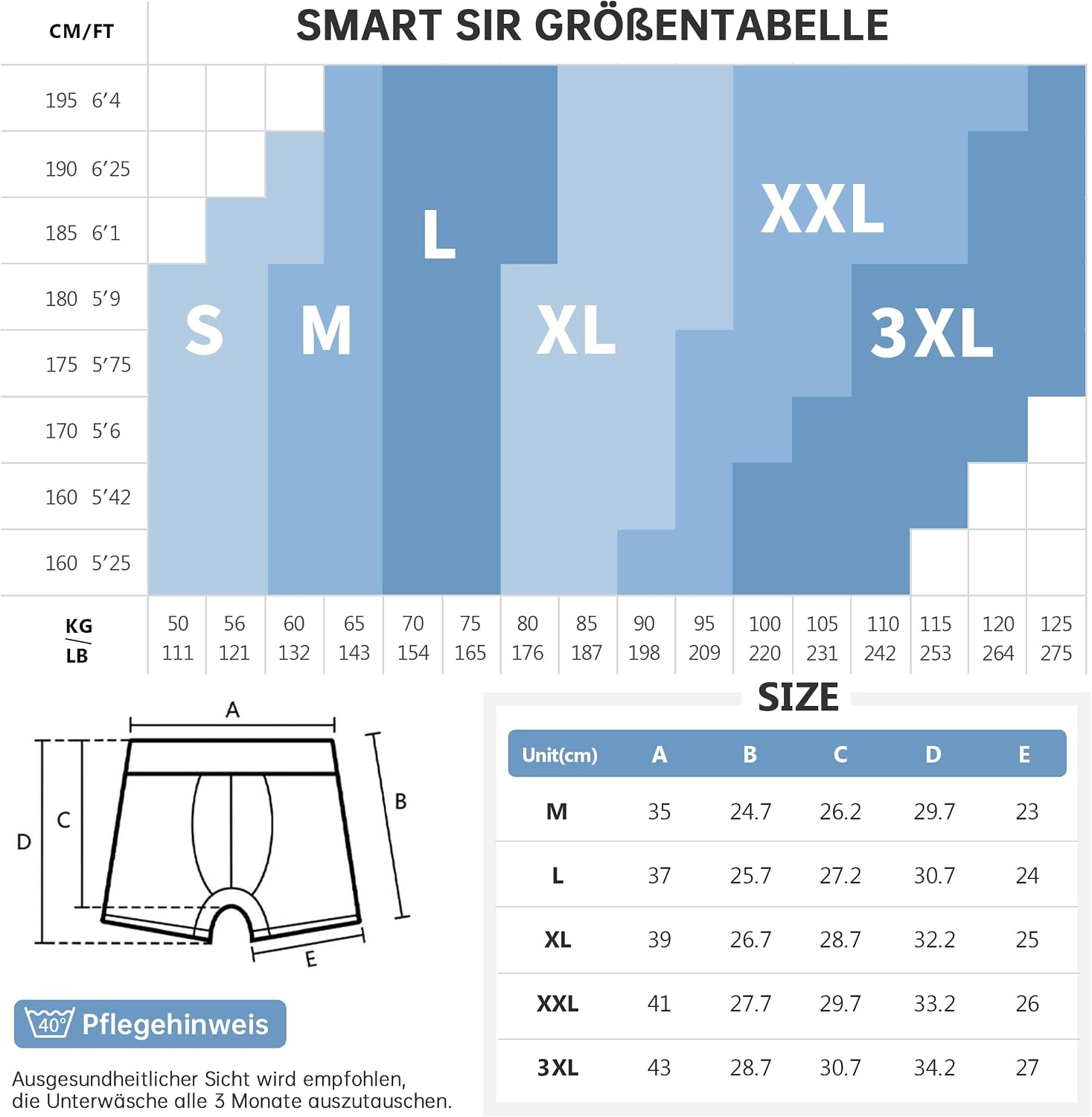 Thumbnail 6 de Smart Sir Boxershorts Herren 12er-Pack – Baumwolle, elastischer Bund, OEKO-TEX