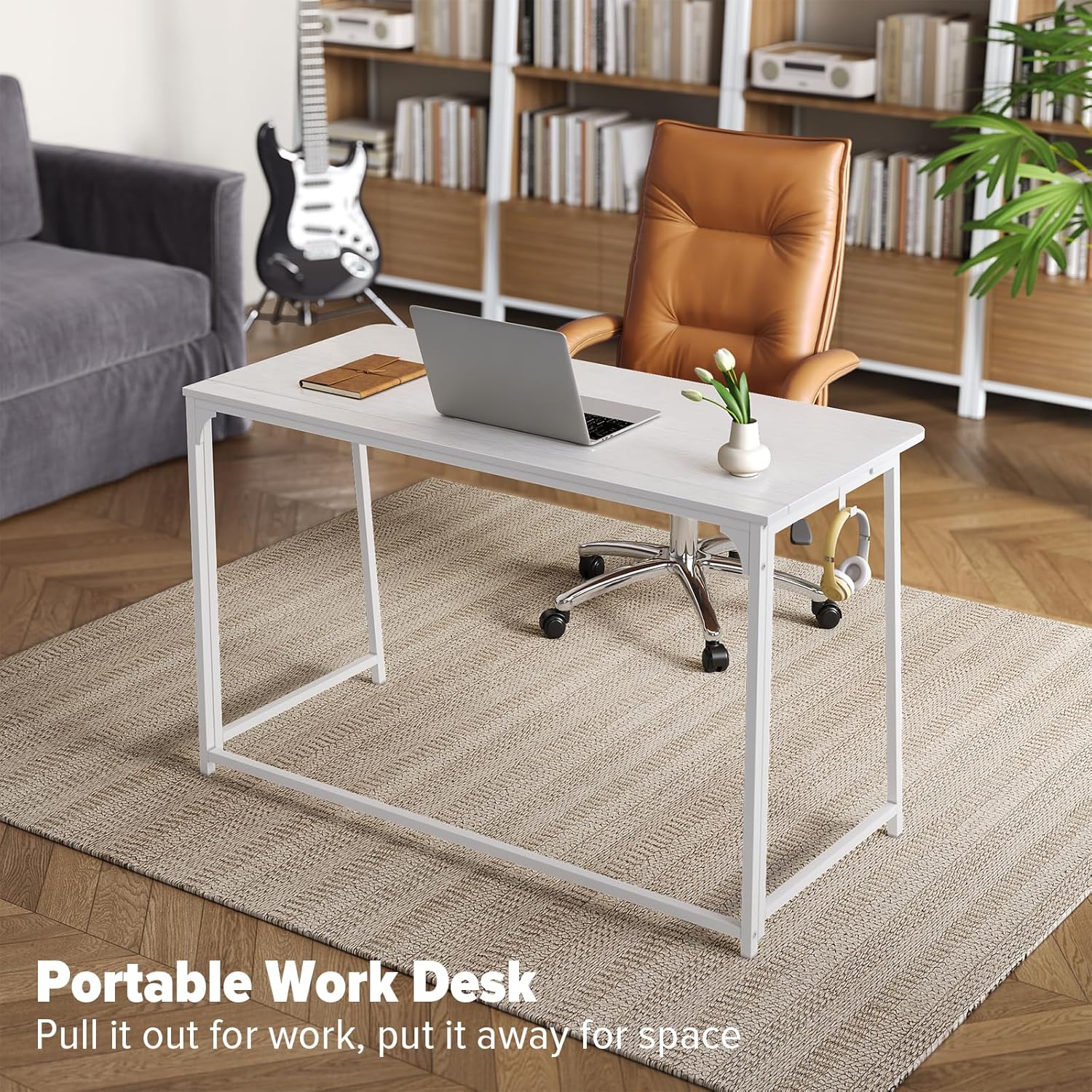 Thumbnail 5 de WOHOMO Folding Desk 120cm folding computer desk