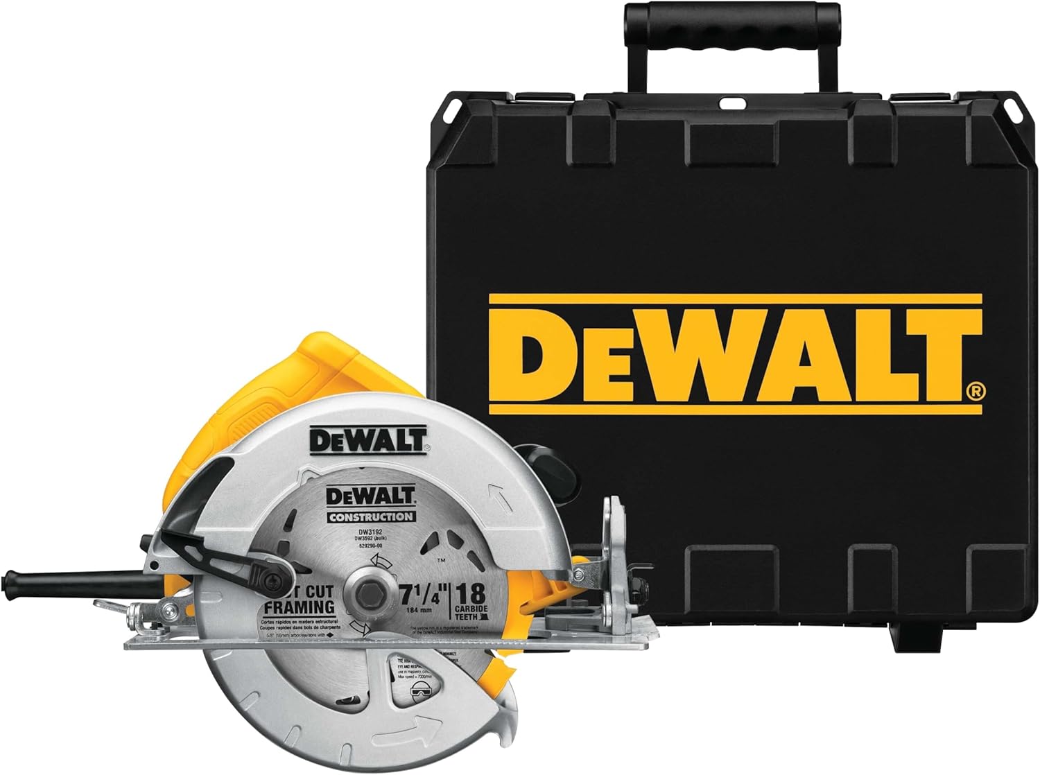 Detalle de DEWALT DWE575K-QS Scie Circulaire 1000 W — performance fiable pour chantier et atelier