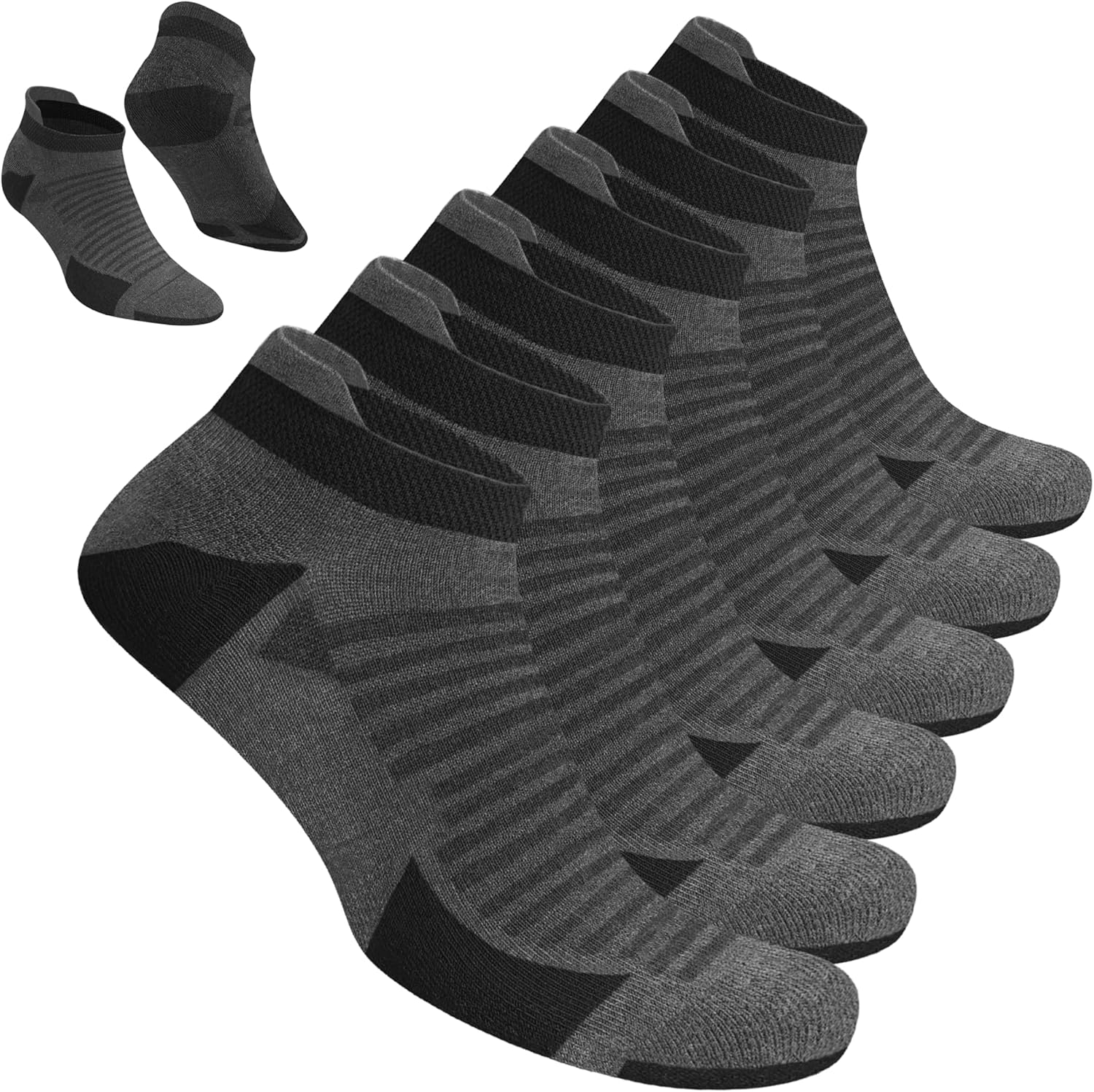 Thumbnail 4 de Chaussettes de sport homme Blitzsox pour la course à pied, lot de 6 (coton respirant et rembourrage)