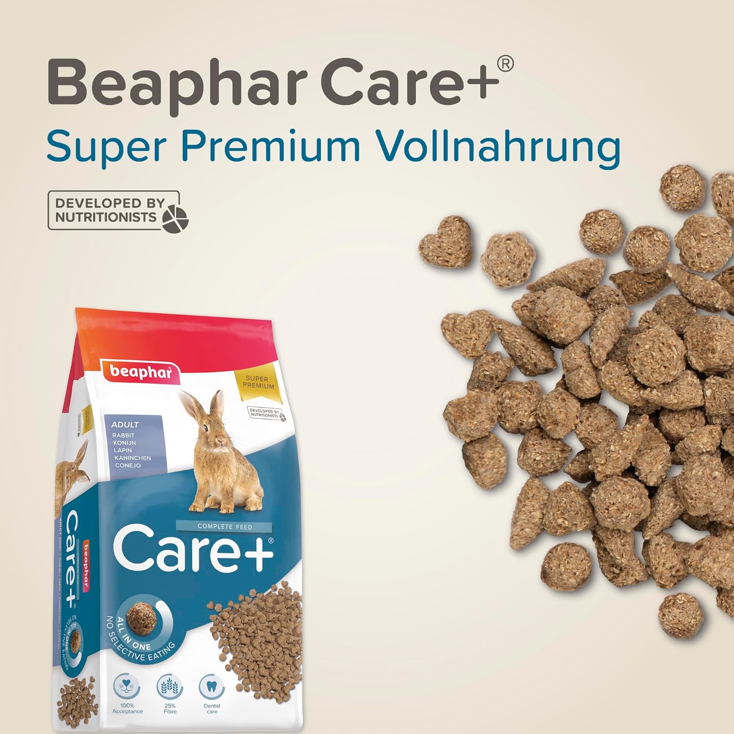 Thumbnail 1 de beaphar Care+ Kaninchen, 10kg – ausgewogene Komplettfütterung für Rabbit Health