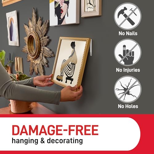 Detalle de Command Picture Hanging Strips, Value Pack: 10 Pairs Small + 8 Pairs Medium (36 Strips) for Damage-Free Hanging