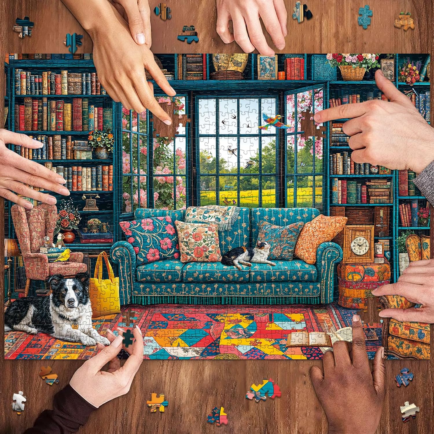 Detalle de Puzzle 1000 Teile – anspruchsvolles Erwachsen-Puzzle mit stilvollem Studienmotiv