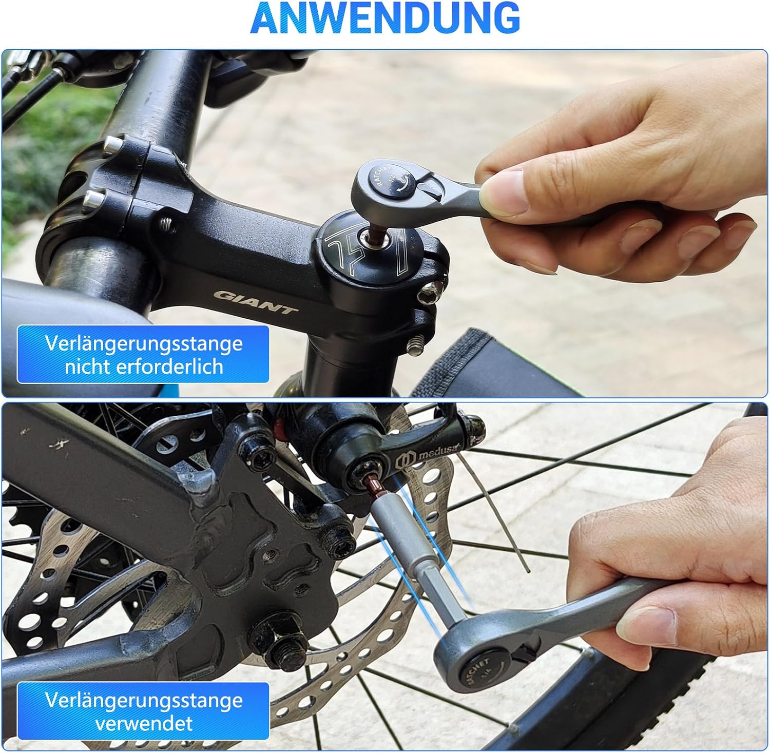 Detalle de Scalnuvyyh XT10XJL-11504997 – zestaw narzędzi rowerowych z grzechotką 1/4″ i 13 bitami