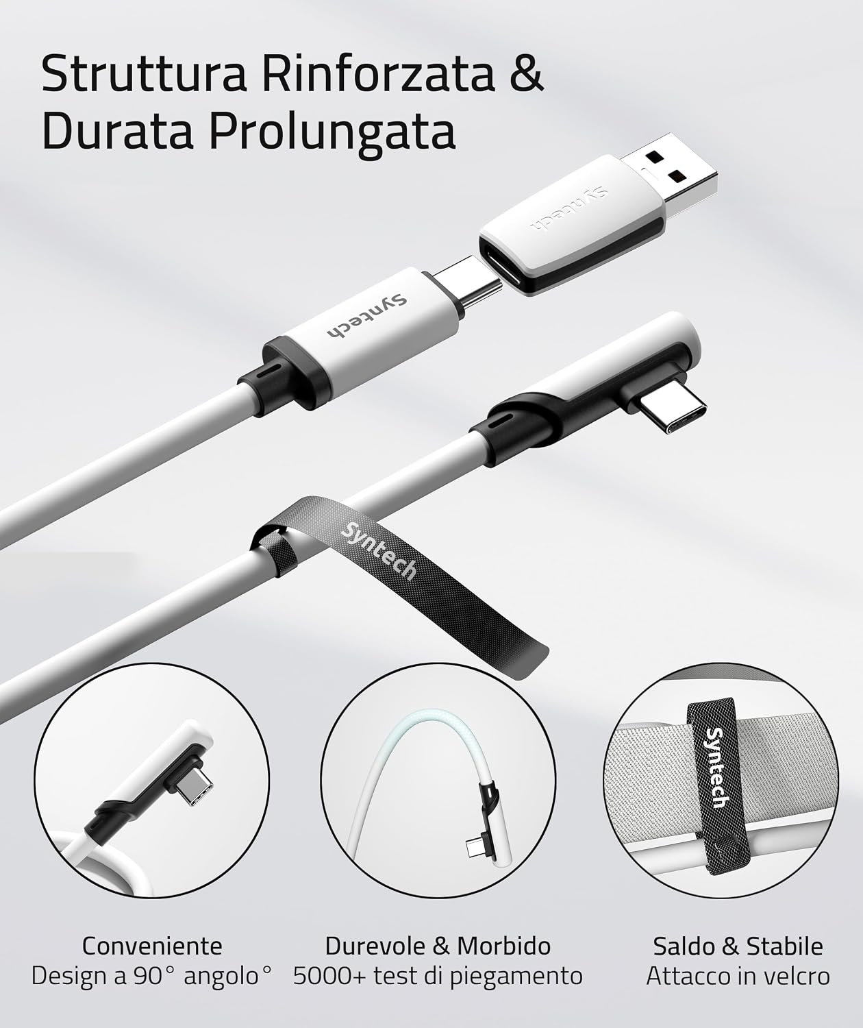 Detalle de Syntech Cavo Link Type-C da 5 m (16FT) USB 3.0 per Meta/Oculus Quest 3, Quest 3S, Quest 2, Quest Pro e Pico 4