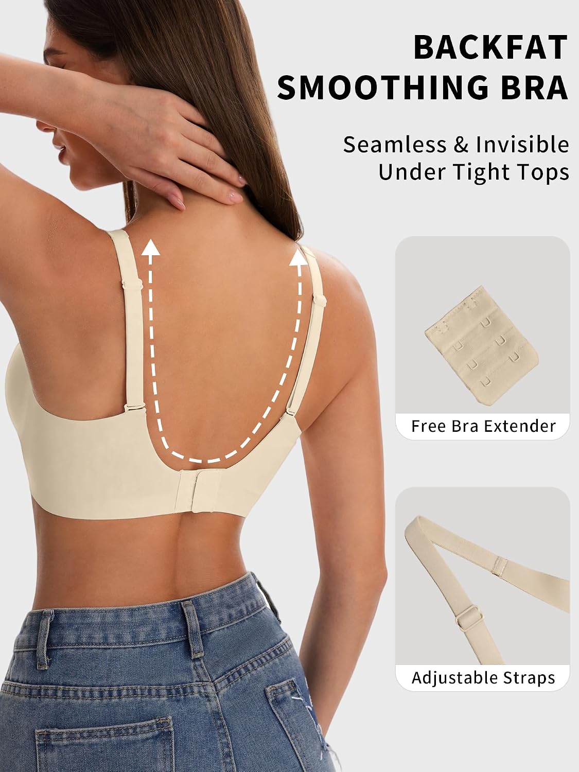 Thumbnail 2 de ViShawtek Jelly Bras for Women: Wireless Gel Bra with W‑Shaped Jelly Support