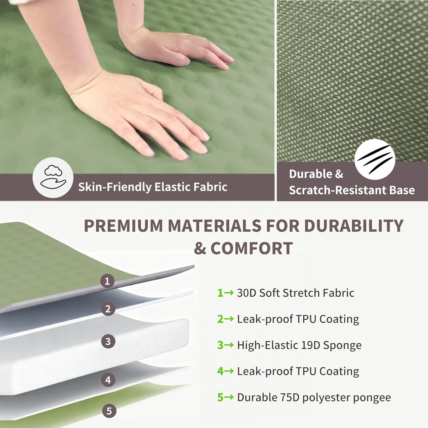 Thumbnail 4 de Origem Luftmatratze Camping 2 Personen 200x140 cm mit Elektrischer Pumpe – Selbstaufblasend, 10 cm Dicke, langlebig