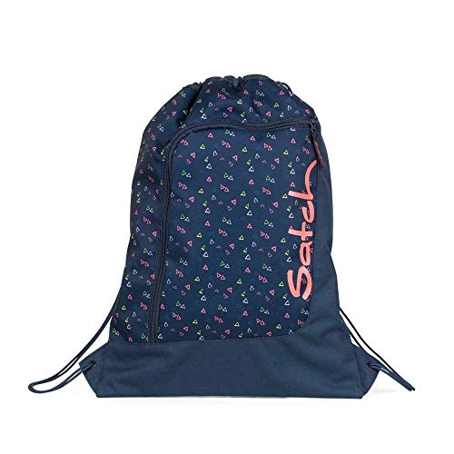 Detalle de Satch Sportbeutel Funky Friday Dunkelblau – Gymbag aus recycelten PET-Flaschen