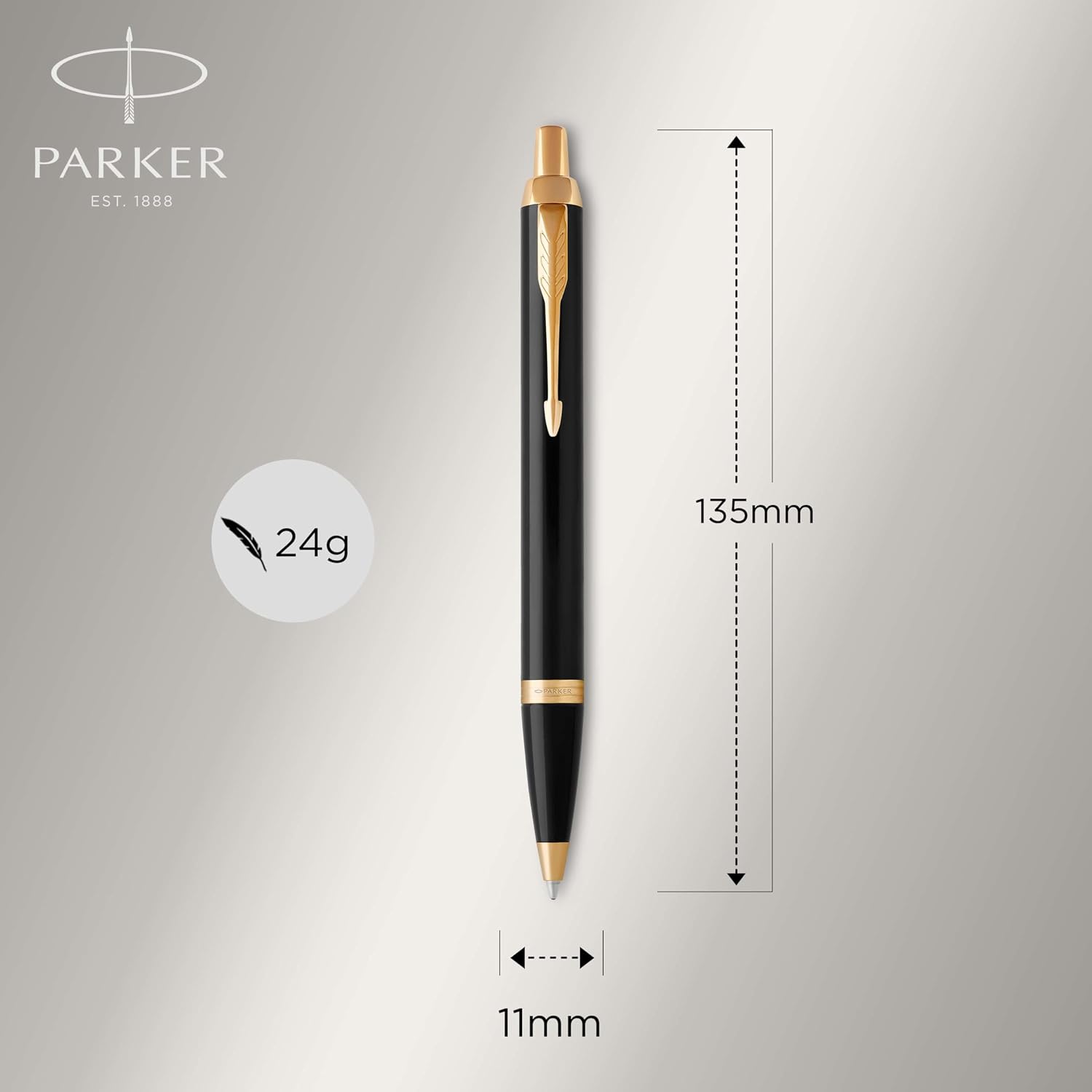 Thumbnail 2 de Parker IM Penna a sfera Nero laccato punta media