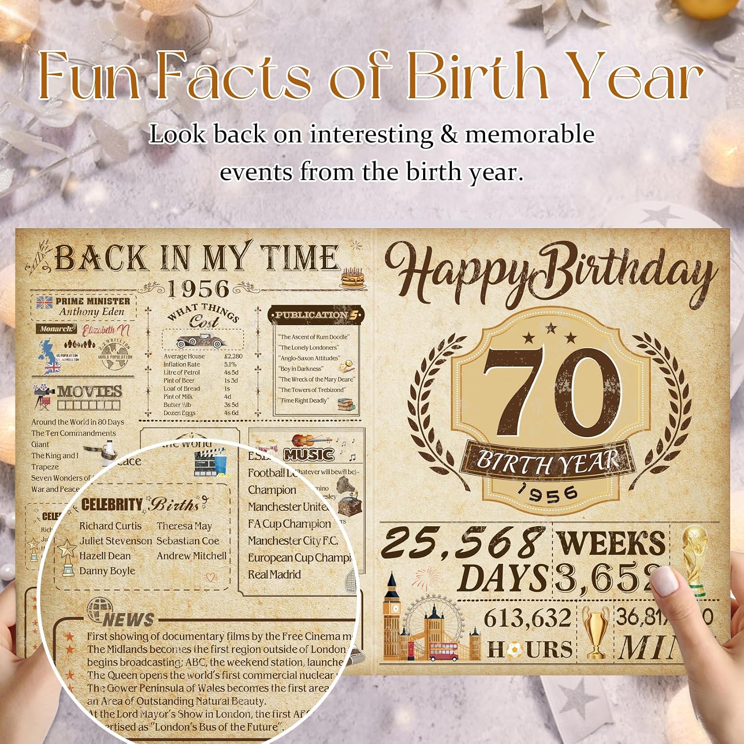 Thumbnail 1 de 70th Birthday pop up card 8x10