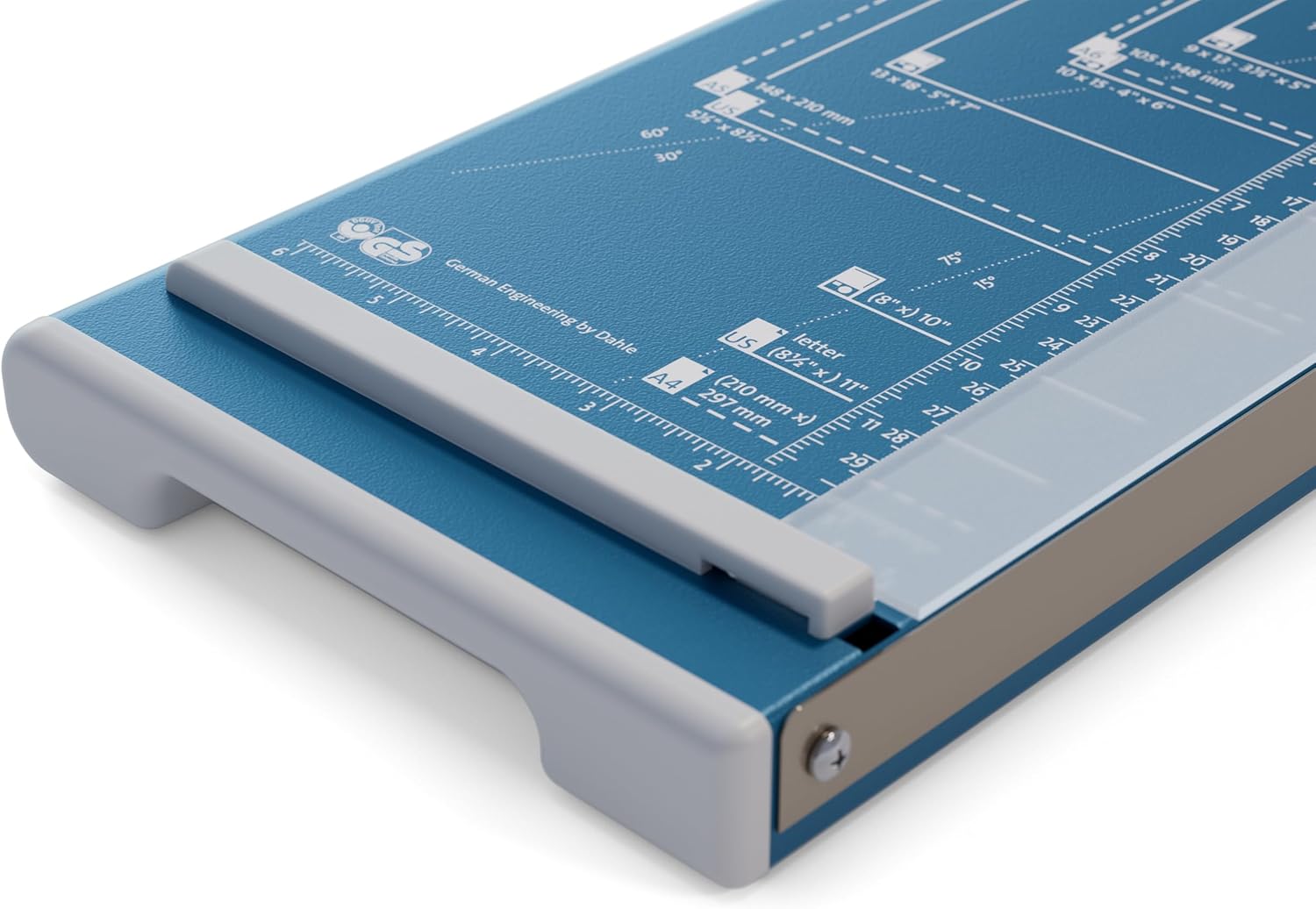 Thumbnail 6 de Dahle Cisaille 502 bleue – coupe jusqu’à 8 feuilles, table métallique et graduation au format DIN A4