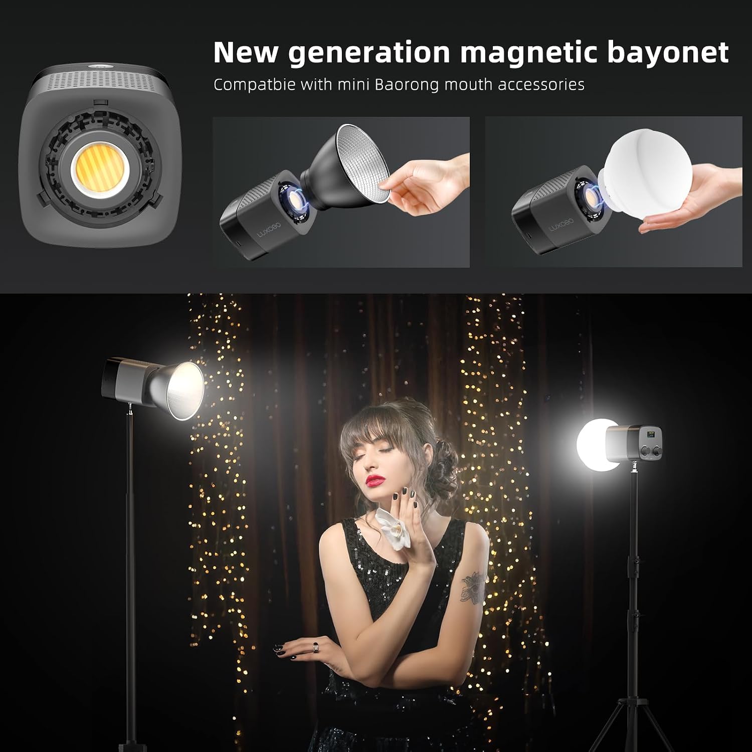 Thumbnail 2 de LUXCEO P40W Tragbares LED Videolicht – Bi-Color, 40 W, integrierter 5000 mAh Akku