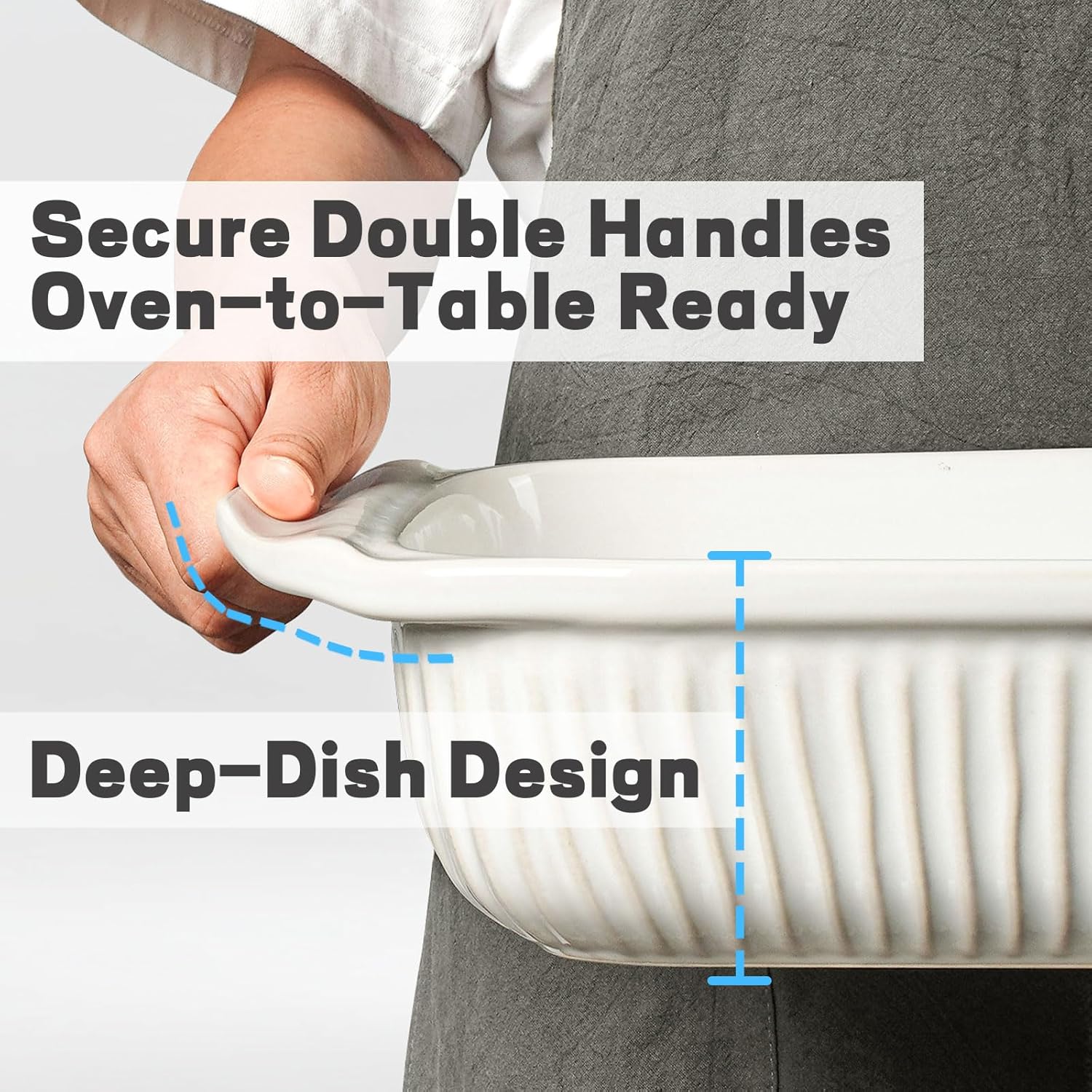 Detalle 2 de Artena Baking Dish 5.1 Quart Rectangular Ceramic