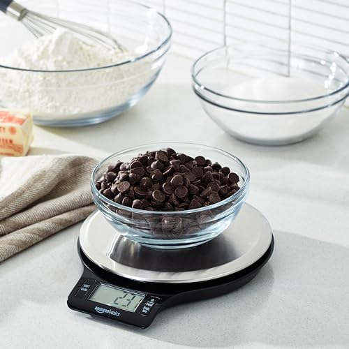 Thumbnail 7 de Amazon Basics Balance de cuisine numérique en acier inoxydable – LCD, 5000 g, sans BPA, piles incluses