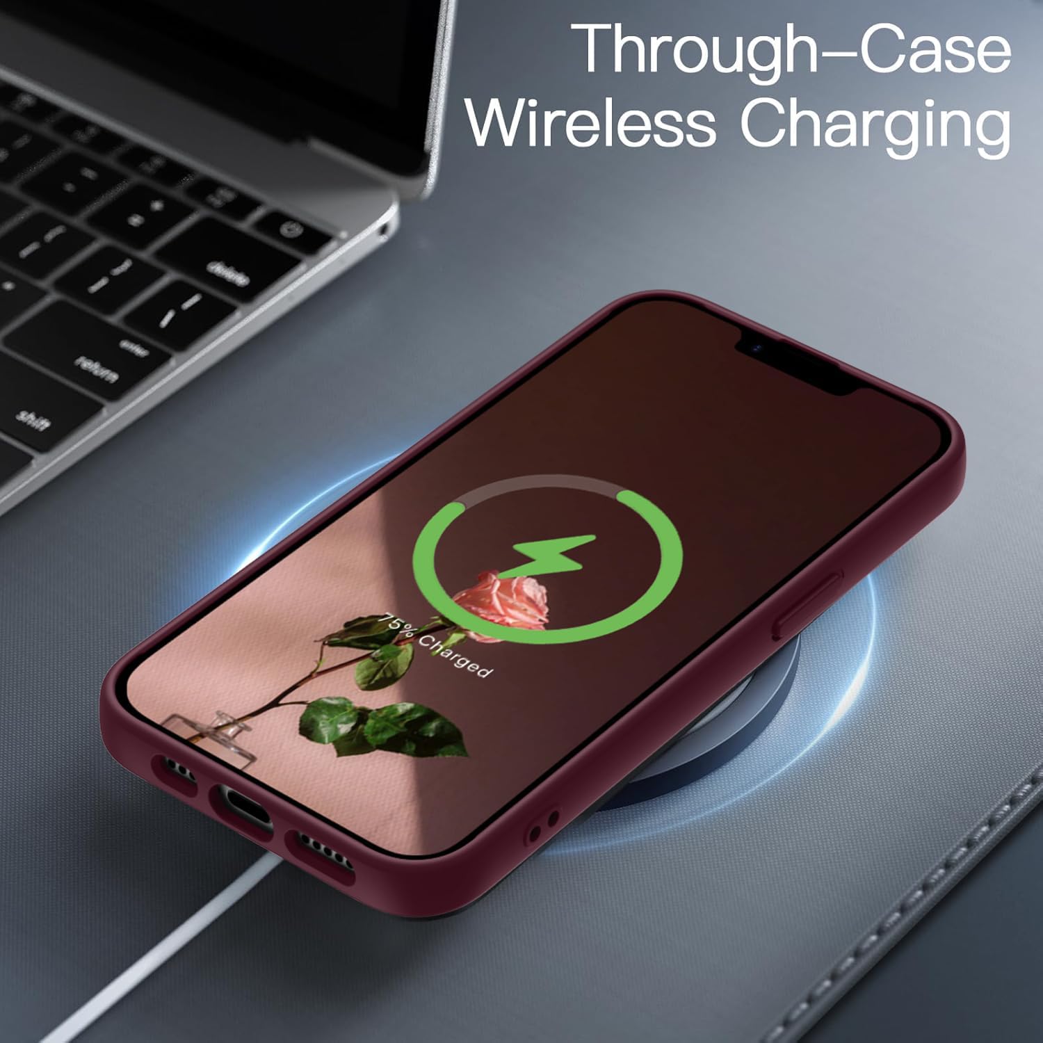 Thumbnail 4 de KPPIT iPhone 16e/17e Case — Frosted Translucent Wine Red, Military-Grade Shockproof Protection