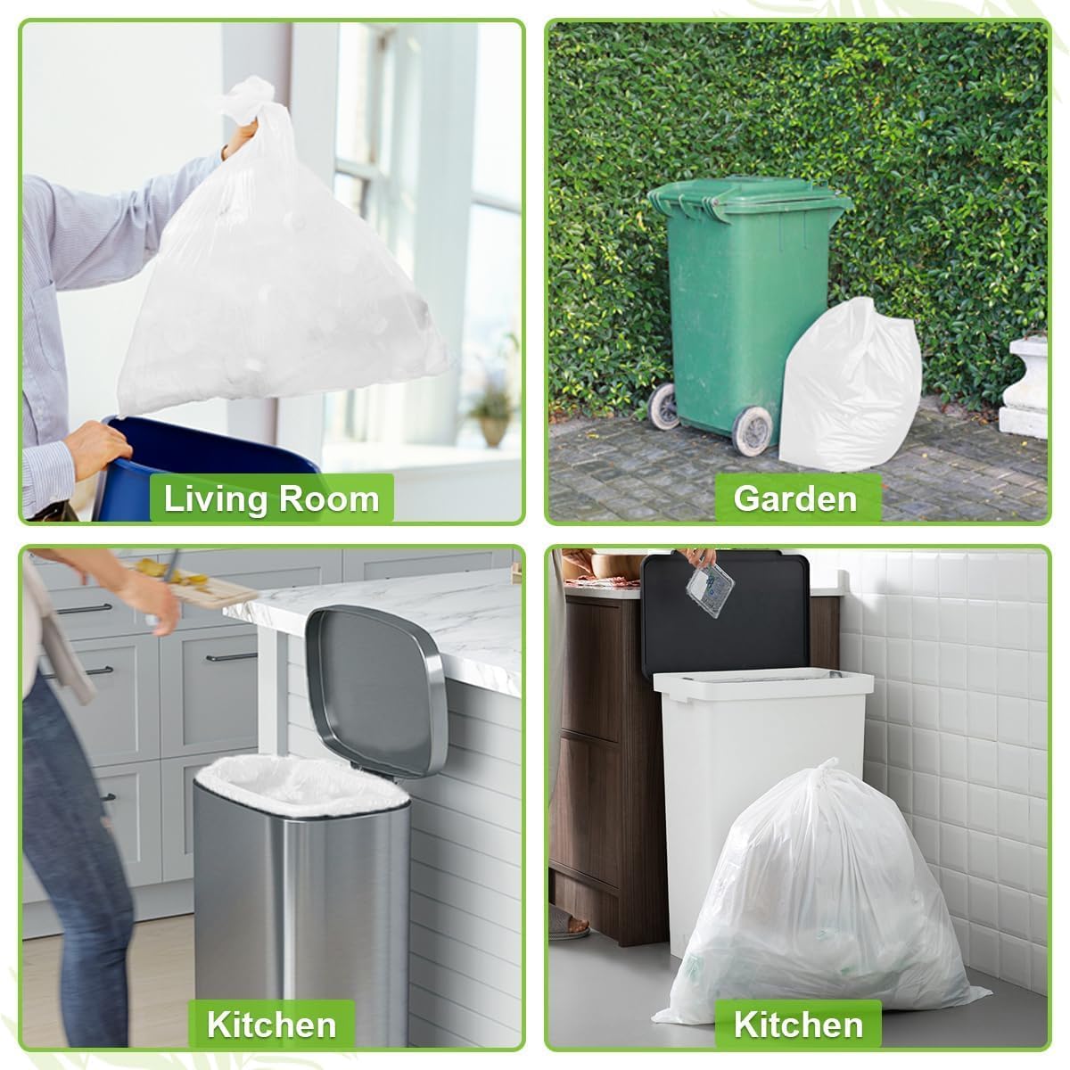 Detalle 2 de OKKEAI 20l bin liners for small bins